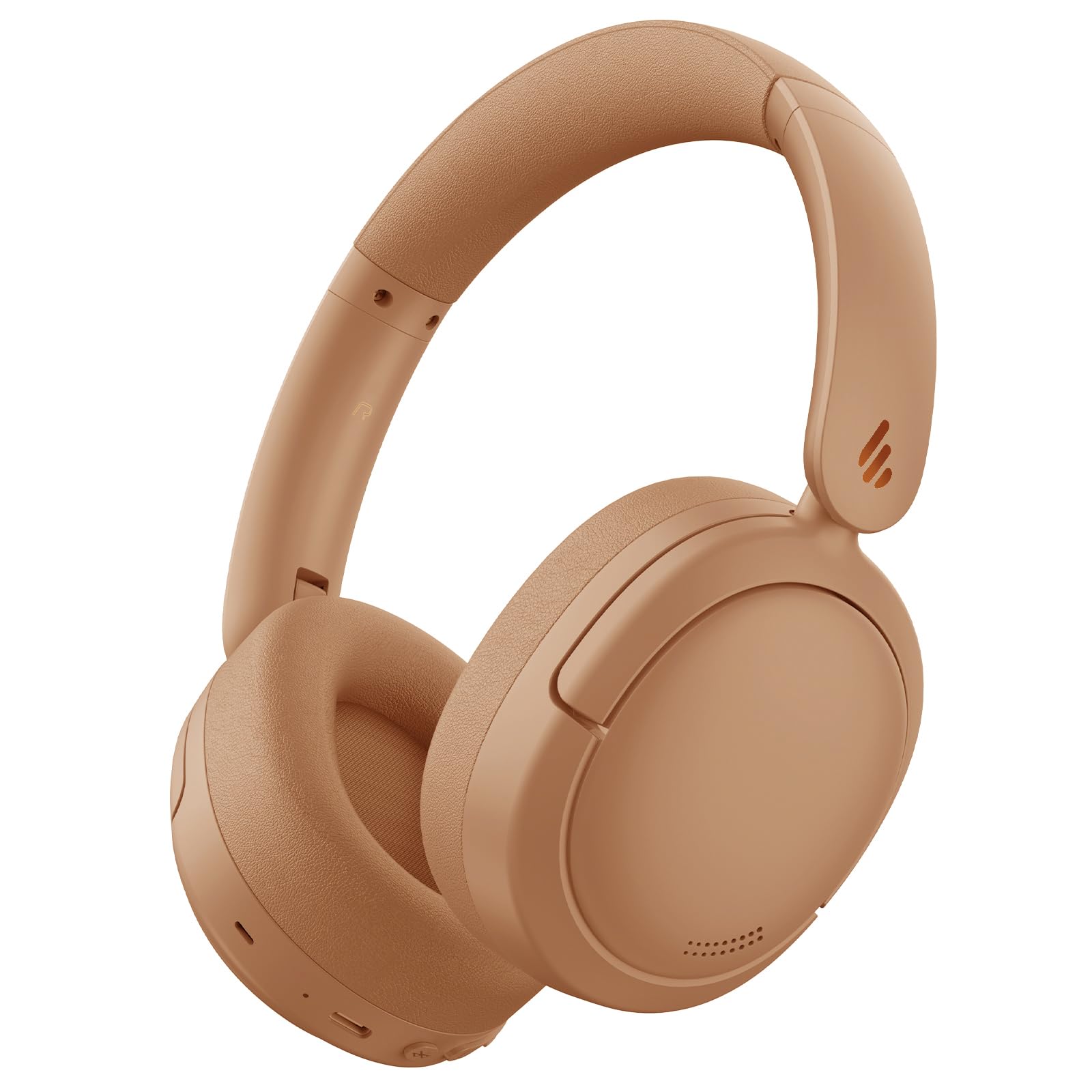 Edifier V80 Hybrid Active Noise Cancelling Wireless Headphones - True Wireless Over Ear Bluetooth Headset with 45H Playtime, Hi-Res Audio, Fast Charging & Multipoint Connection - Perfect for Travel, Home & Office (Brown)