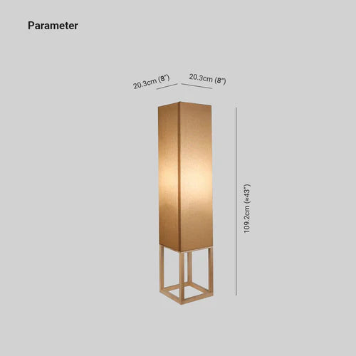 Modern Rectangular Fabric Floor Lamp - Stylish Living Room & Bedroom Lighting for Home Decor