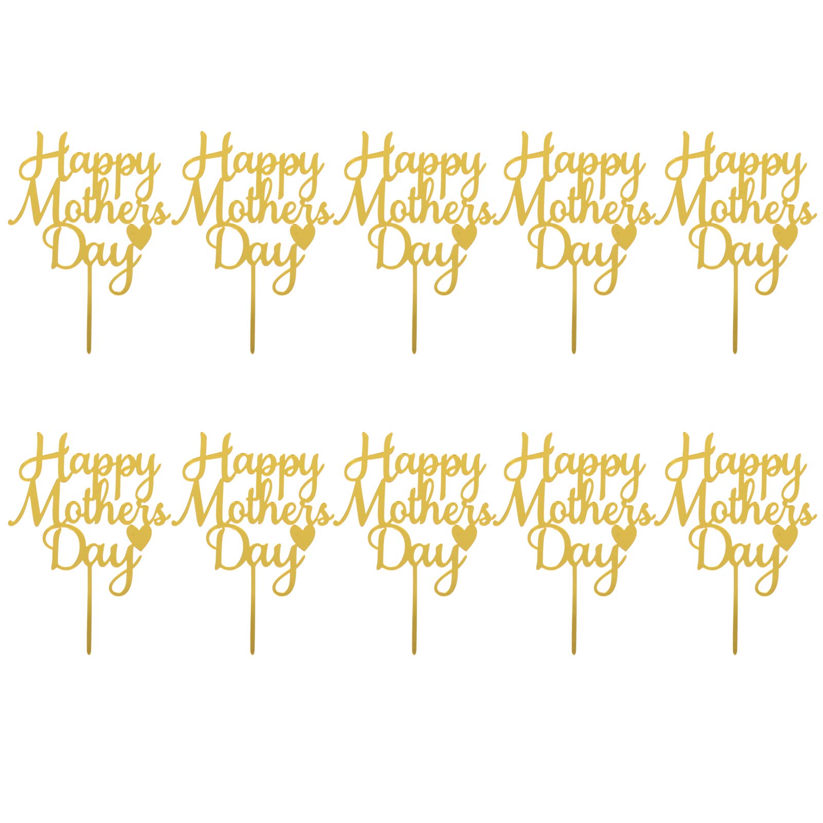 Happy Mother's Day Acrylic Cake Topper - Decorative Cake Insert Cards for Birthday Party, Wedding, Baby Shower & Special Occasions