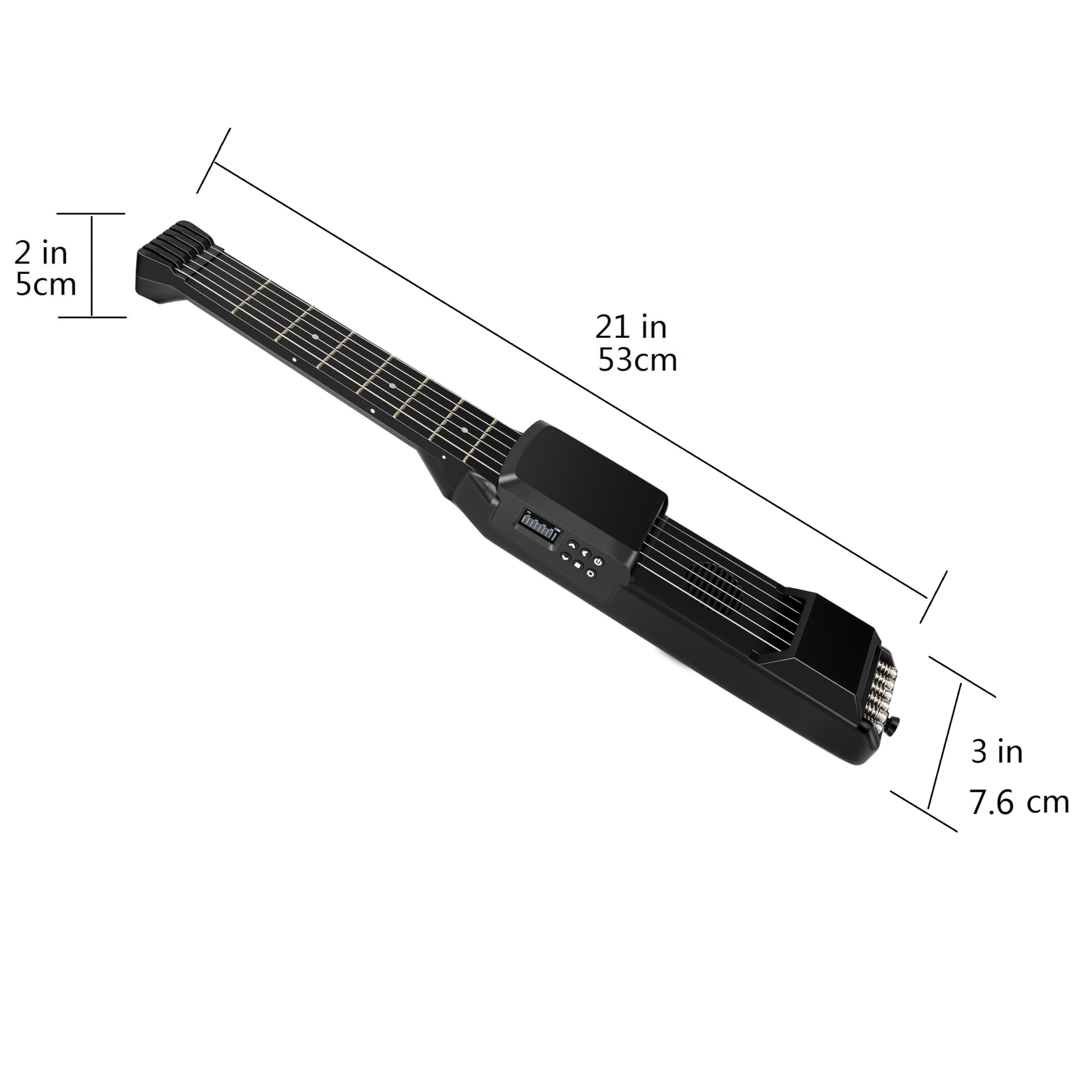 Smart Midi Guitar Controller (SG7) - Black Wireless MIDI Guitar for Music Production, Live Performance & Studio Recording - Perfect for Guitarists, Producers & DJs