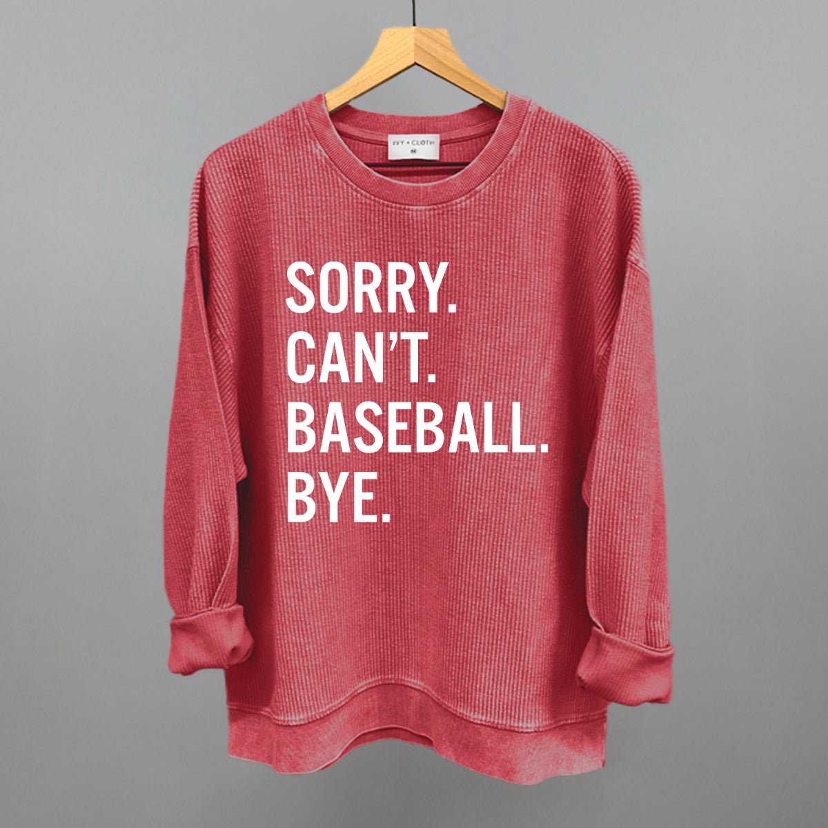 Funny Baseball Saying T-Shirt - Sorry Can't Bye Baseball - Perfect for Fans, Players & Gifts - Wear to Games, Practice & Casual Outings