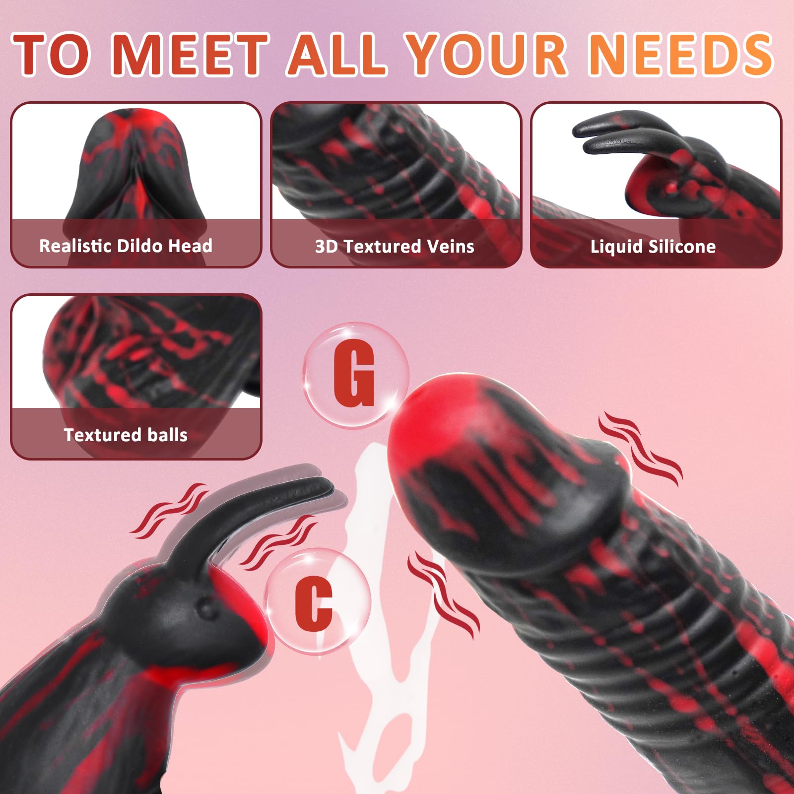 8.26 Inch Realistic Thrusting Dildo Vibrator with Remote Control - 3 Thrusting & 5x5 Vibration Modes for Women & Couples - G-Spot, Clit & Anal Stimulation - Perfect for Solo Play, Couples Intimacy & BDSM Exploration
