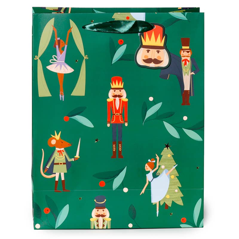 Christmas Nutcracker Sugar Plum Fairy Gift Bag - Holiday Party Favors, Christmas Decorations & Stocking Stuffers for Kids and Adults