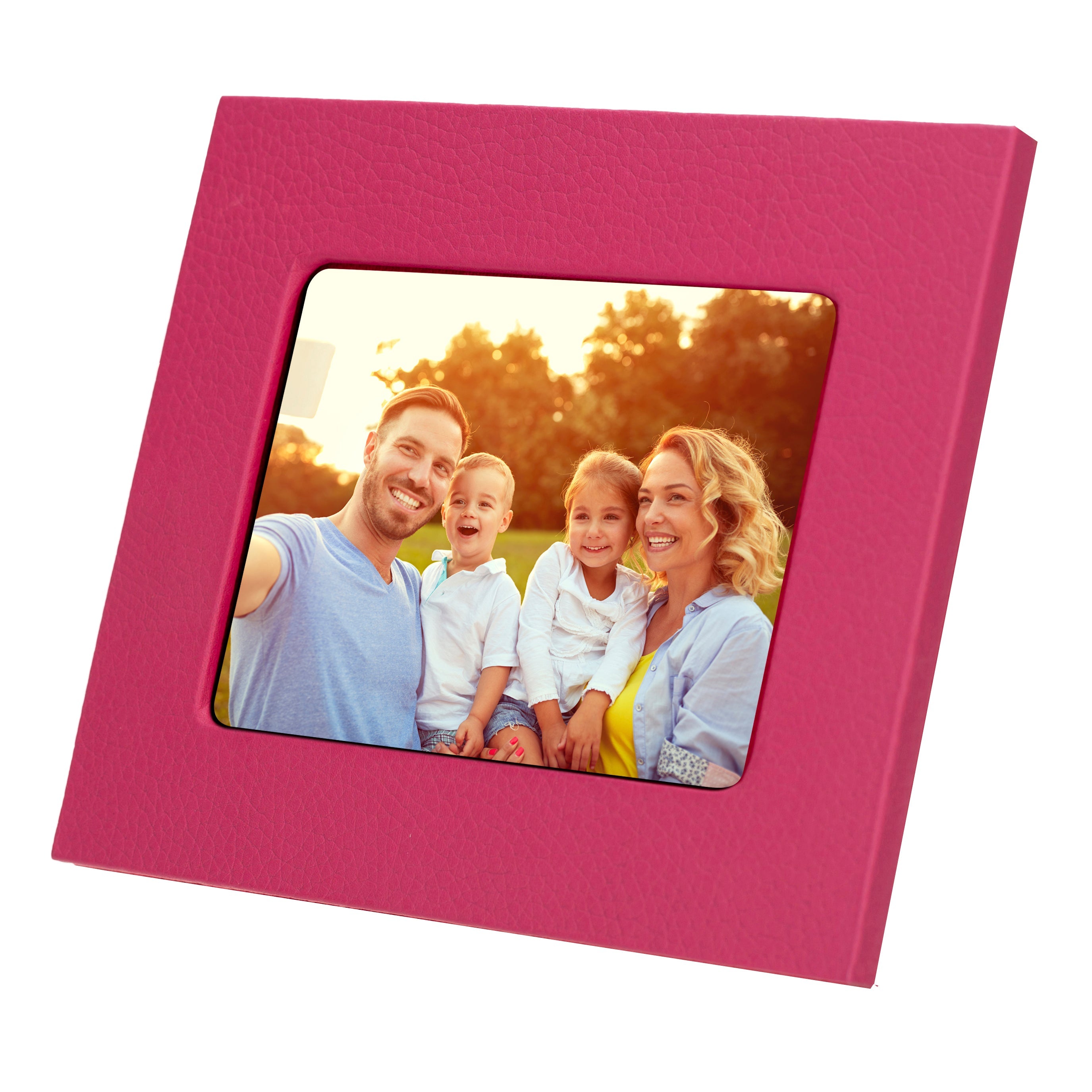 LuxeCraft Genuine Leather Photo Frame - Elegant Handmade Picture Frame for Wall or Tabletop Display - Perfect for Family Photos, Wedding Memories & Home Decor