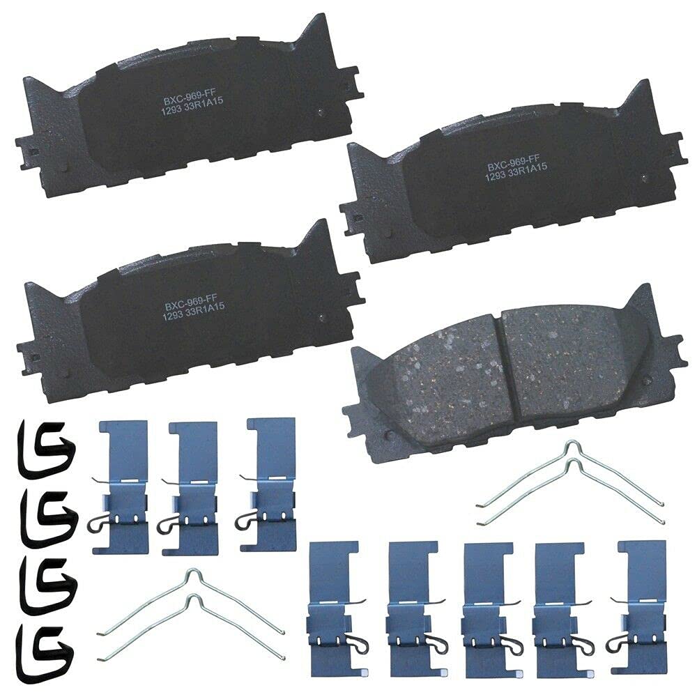 High-Performance Ceramic Brake Pads Set - Front Replacement Disc Brake Pads for Smooth & Quiet Stopping | Perfect for Daily Commuting, City Driving & Highway Use
