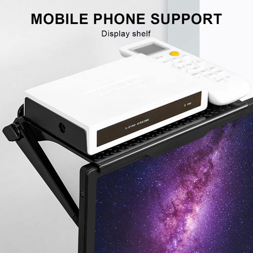 Adjustable Floating TV Shelf - Universal Mount for Apple TV, Game Consoles, Routers & Media Box (11.8
