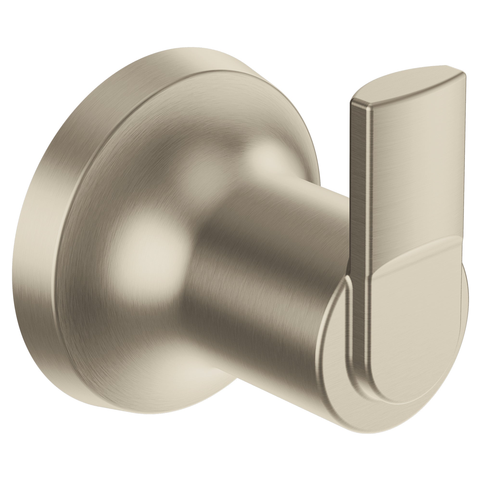 MOEN Zyla Brushed Nickel Robe Hook - Wall Mounted Bathroom Hook for Towels, Robes & Clothes - Rust-Resistant & Durable for Home, Spa & Hotel Use