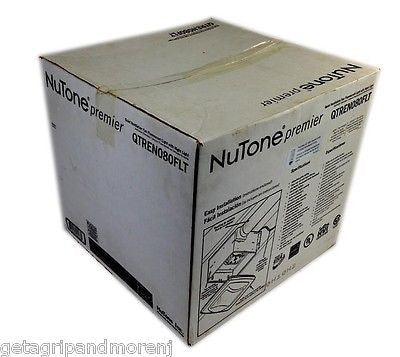 NUTONE Premier 80 CFM 0.8 Sones Ultra Quiet Bathroom Ventilation Fan with Light - Perfect for Home, Office & Commercial Spaces