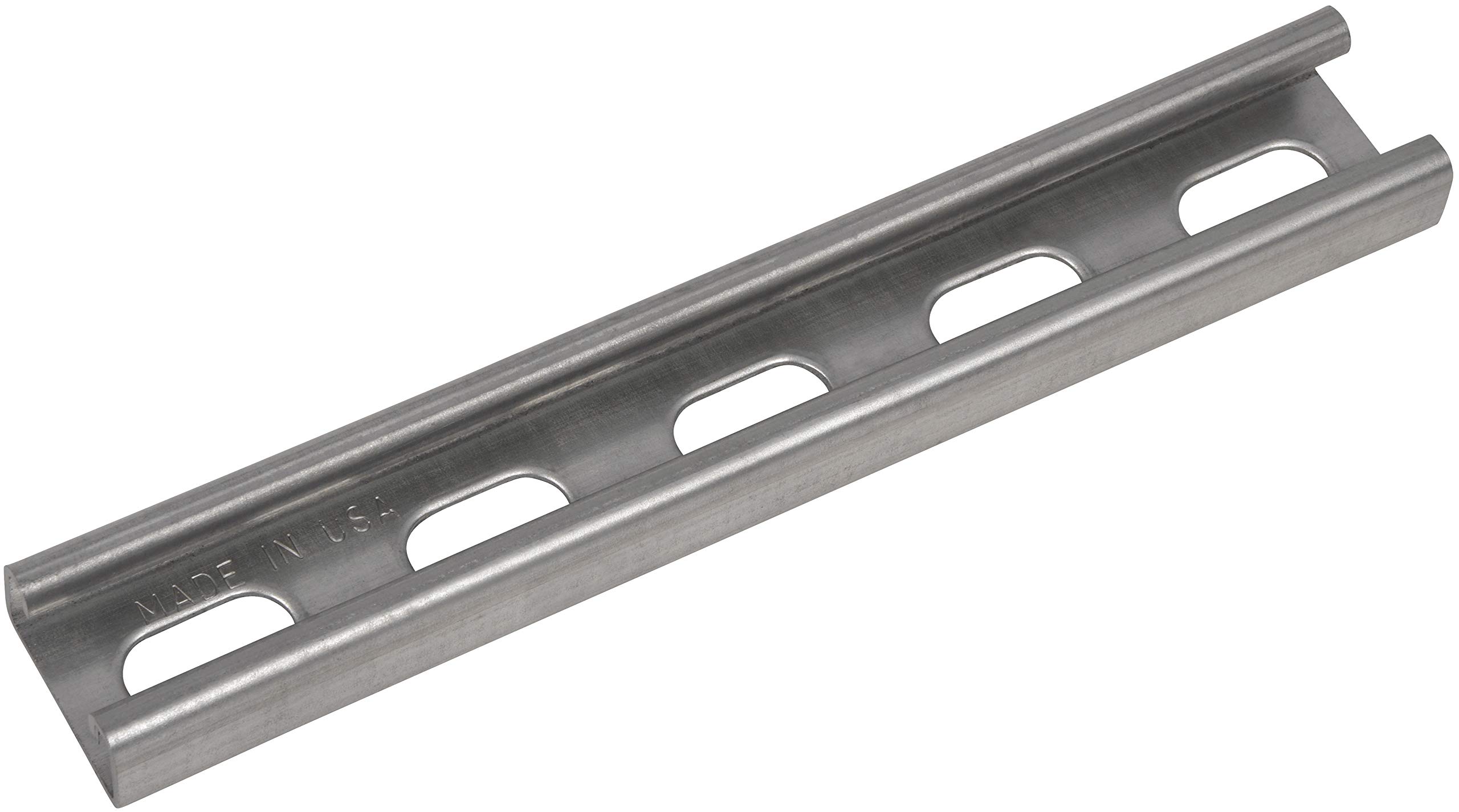 Galvanized Slotted Steel Strut Channel - Adjustable Piping Support STR04, 10 Inch | Heavy Duty Construction Support for HVAC, Electrical Conduits & Plumbing Systems
