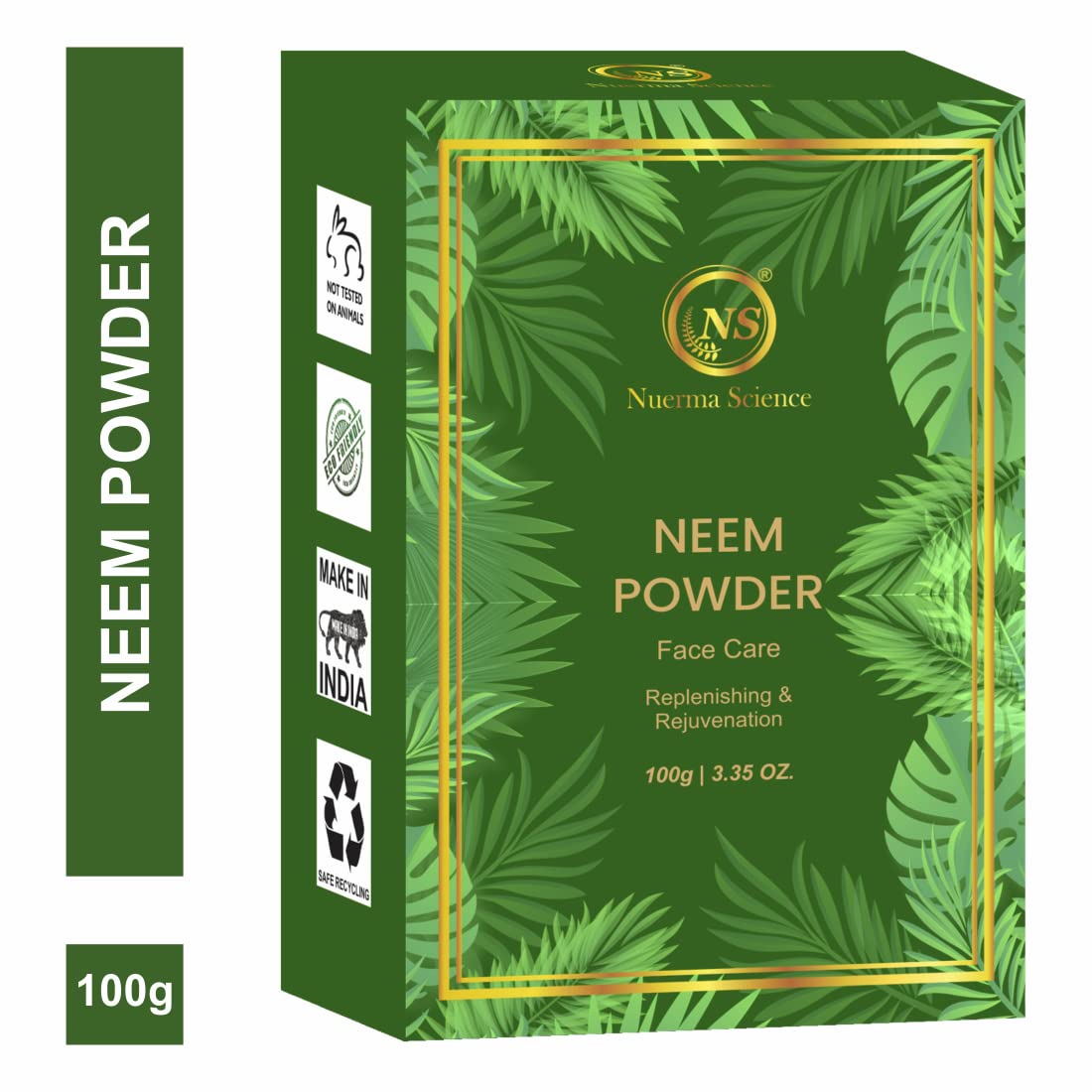 Pure Neem Leaves Powder 100g - Organic Neem Powder for Acne Treatment, Dandruff Control & Hair Cleansing | Skin Care, Hair Care, Natural Remedies for Pimple-free Skin & Healthy Scalp