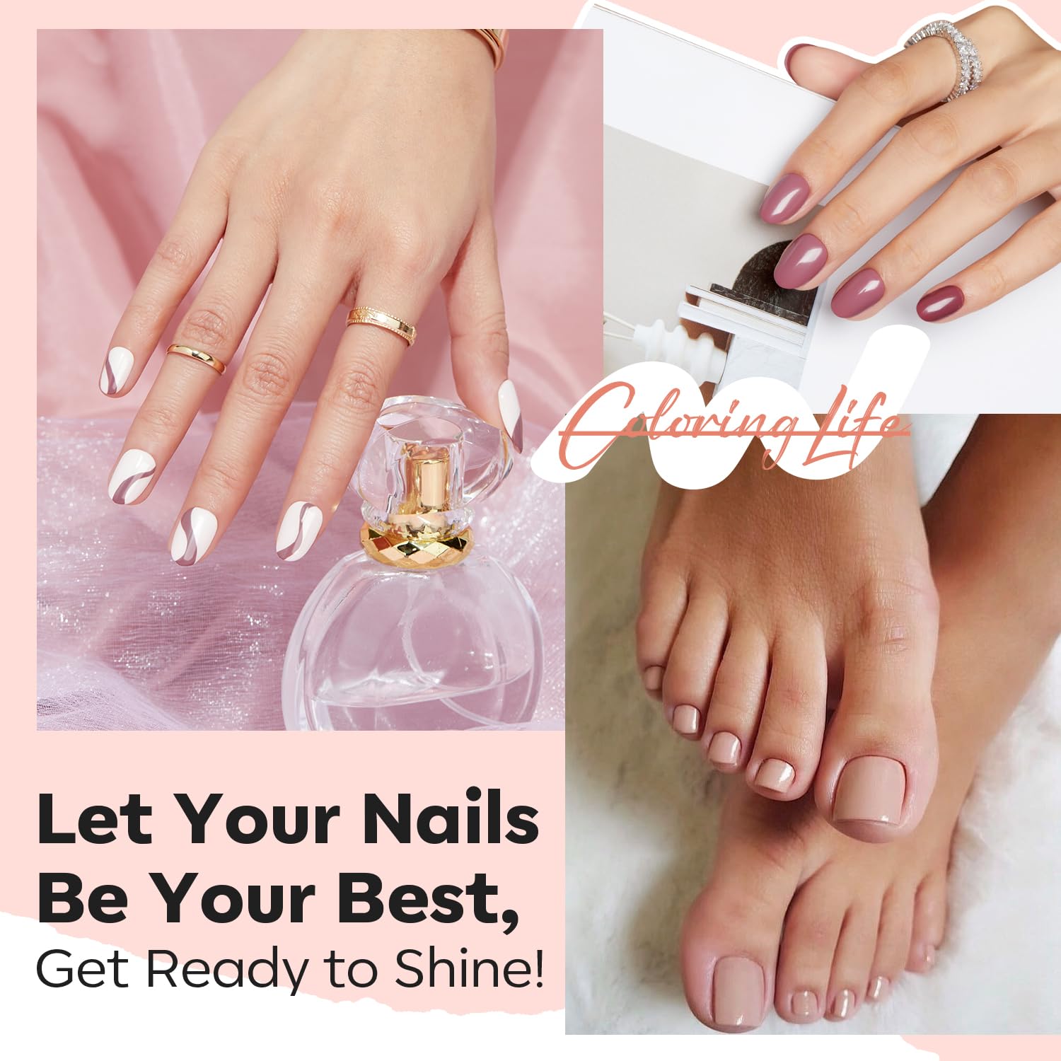 Modelones Gel Nail Polish Kit - 6 Colors Summer Collection (Pink, Green, White, Black) | Soak Off UV LED Nail Polish Set for DIY Manicure & Nail Art | Perfect for Salon, Home Use & Gift Giving | Great for Summer Nails, Parties, Weddings & Special Occasions