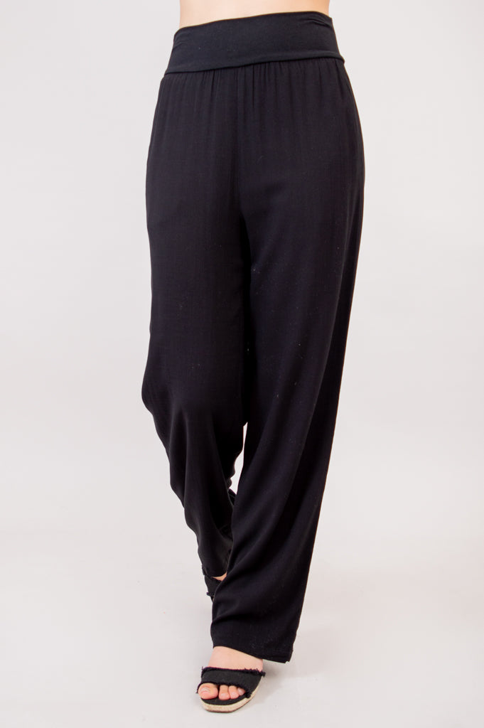 Landon Men's Linen Bamboo Pants - Black - Comfortable & Breathable for Summer, Travel & Casual Wear