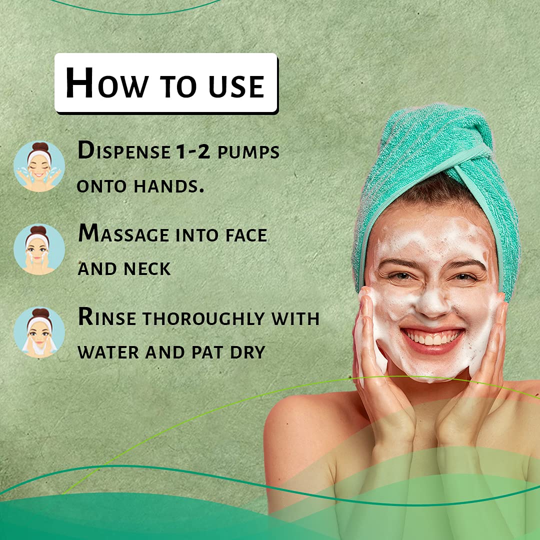 Ultra Healthcare Natural Aloe Vera, Neem & Tea Tree Extract Face Wash for Brightening, Lightening & Whitening Skin | Acne & Pimple Treatment | Oily Skin Control | Daily Cleansing for Clear & Balanced Skin