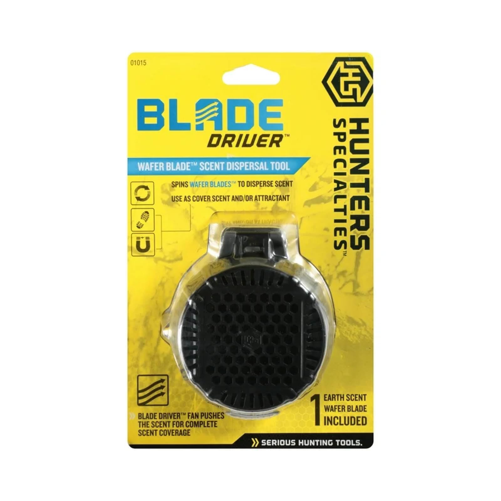Hunters Specialties Blade Driver Scent Dispersal System with Fresh Earth Wafer Blade - Includes 2AAA Batteries for Hunting & Outdoor Adventures