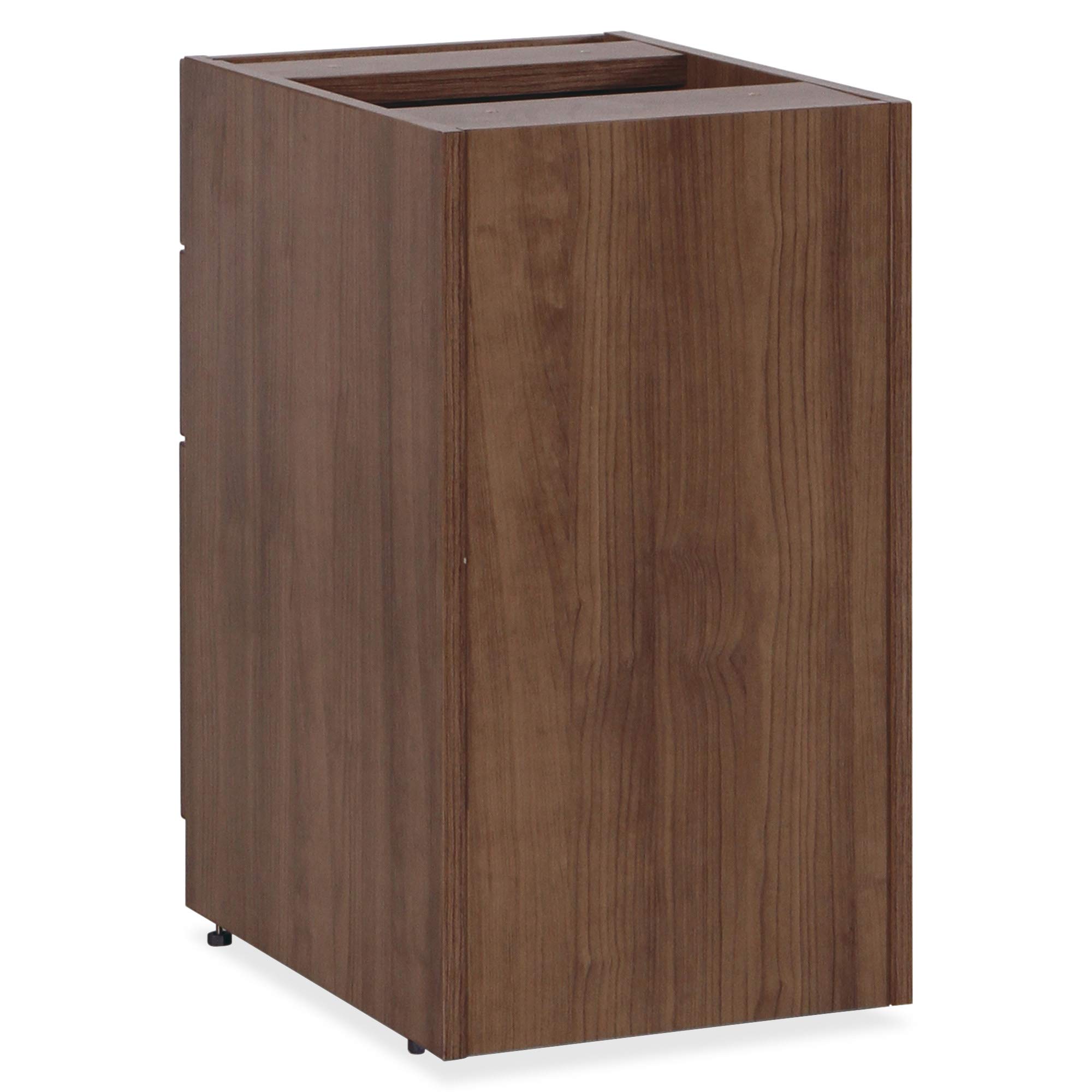 Lorell Essentials Walnut Bookcase/Book File/Fixed Pedestal - Stylish Home & Office Storage Solution for Books, Files, and Essentials