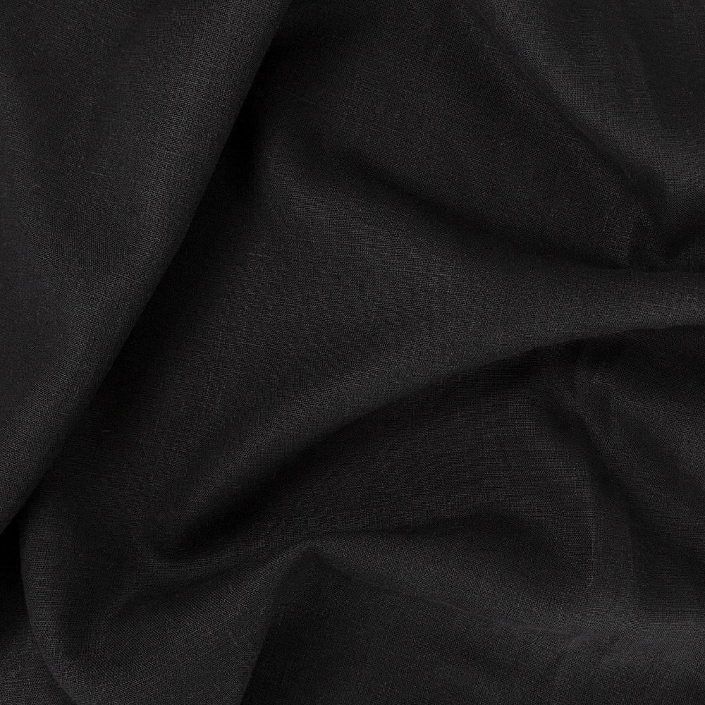Luxury Tuscany Linen Bedding Set - Premium Onyx Black 100% Natural Linen Sheets for Bedroom Decor & Comfortable Sleep