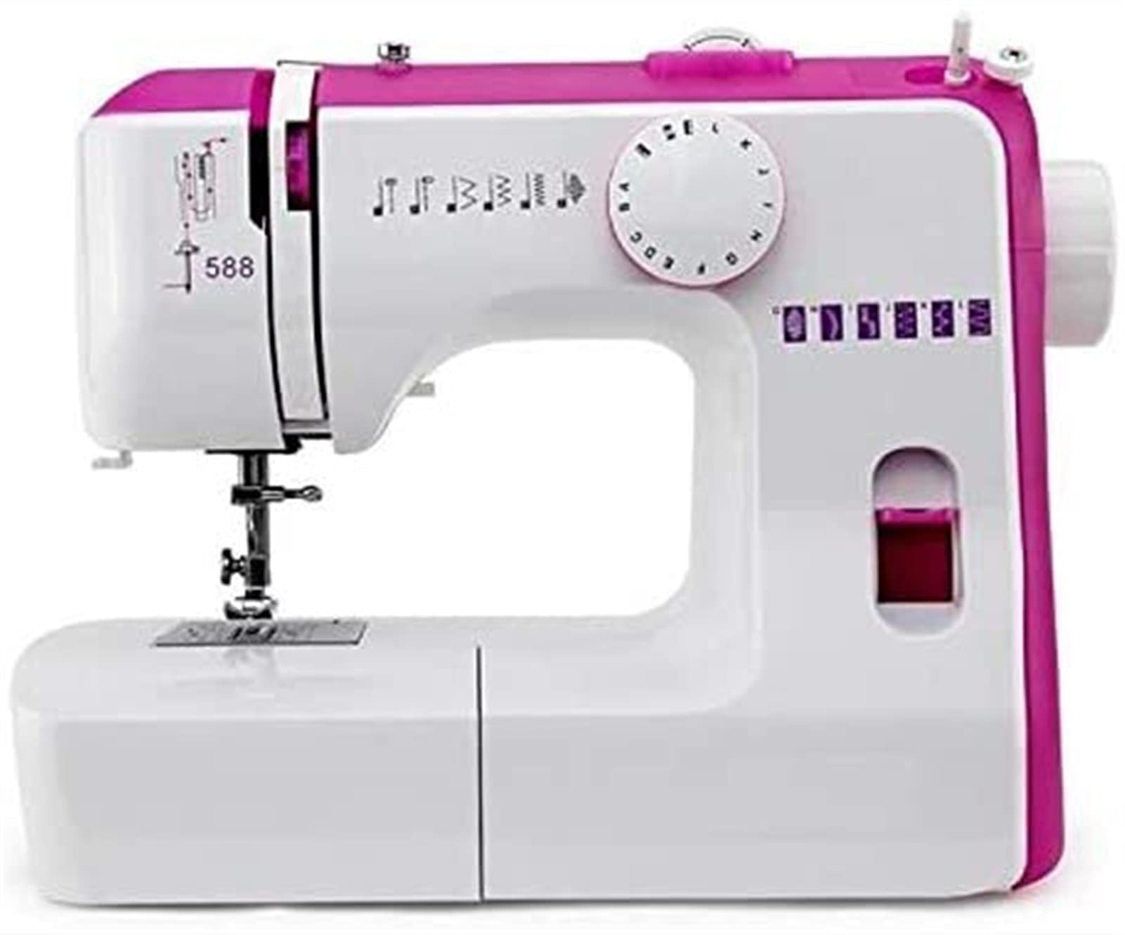 ZCZZZ Electric Sewing Machine for Home Use - Portable Household Sewing Machine with 12 Built-in Stitches, 2 Speed Settings & Dual Thread Foot Pedal - Perfect for DIY Projects, Clothing Repairs, and Crafting