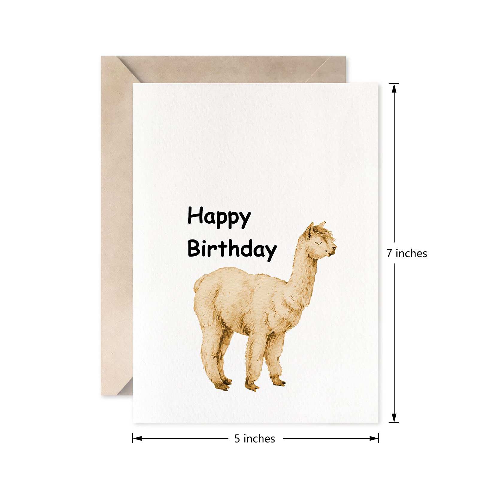 Funny Alpaca Birthday Card for Women, Men & Kids - Cute & Unique Greeting Card for Birthdays, Parties & Special Occasions