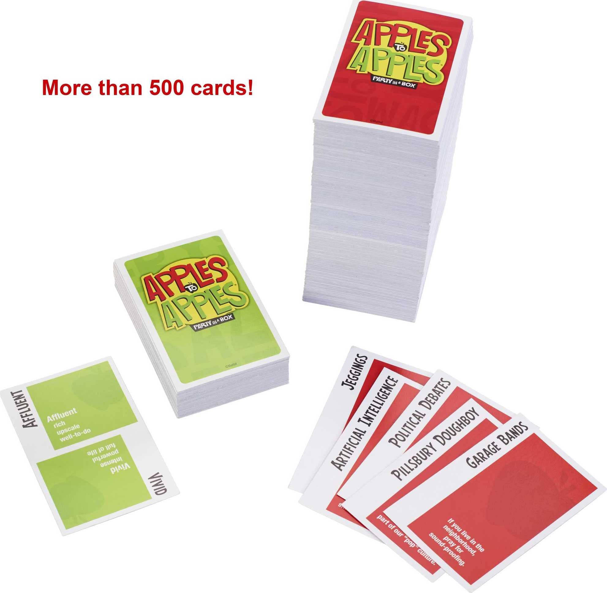 Mattel Games Apples to Apples Party in a Box - Family Card Game with 500+ Cards for Game Nights, Parties, and Family Gatherings
