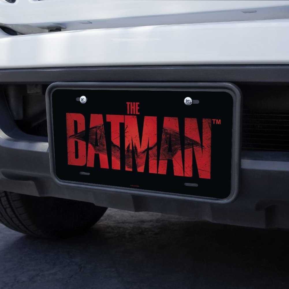 The Batman Logo Novelty Metal Vanity License Plate - Custom Car Decoration & Unique Home Decor for Batman Fans - Perfect for Vehicles, Bedrooms, or Man Caves