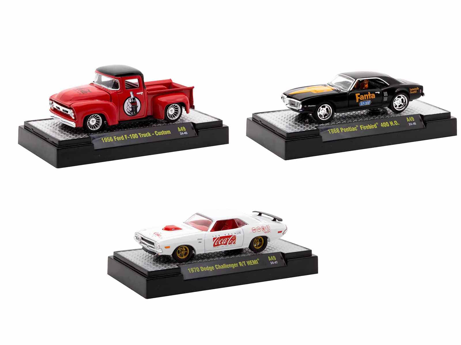 Limited Edition M2 Machines 1/64 Diecast Model Cars - Sodas Set of 3 (Release 49, Only 10000 Worldwide) - Perfect for Collectors, Display & Gift Giving