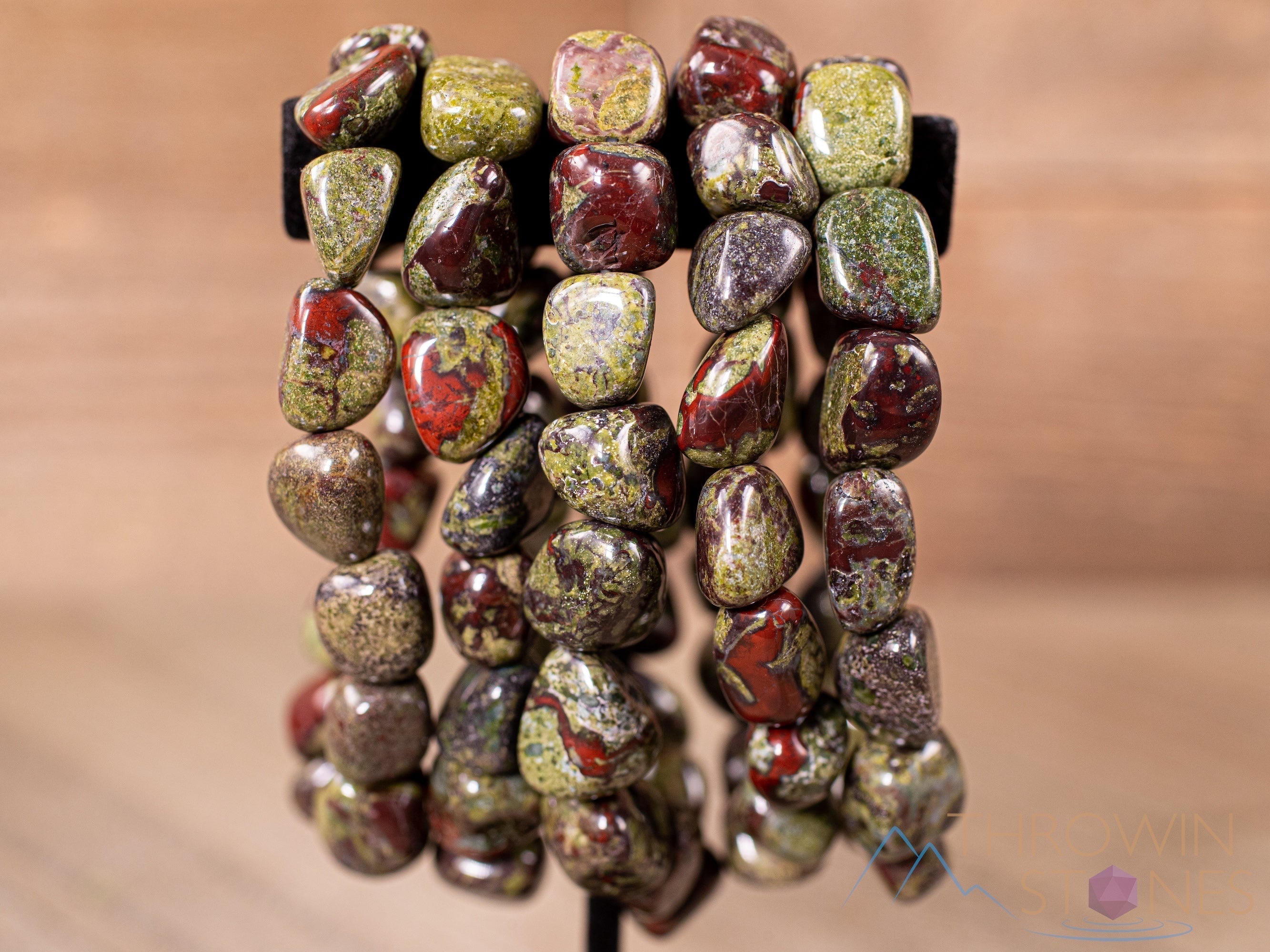 Dragons Blood Jasper Crystal Bracelet - Handmade Healing Stone Beaded Bracelet with Tumbled Beads for Women | Spiritual Jewelry, Chakra Balancing, Meditation & Energy Healing Accessory