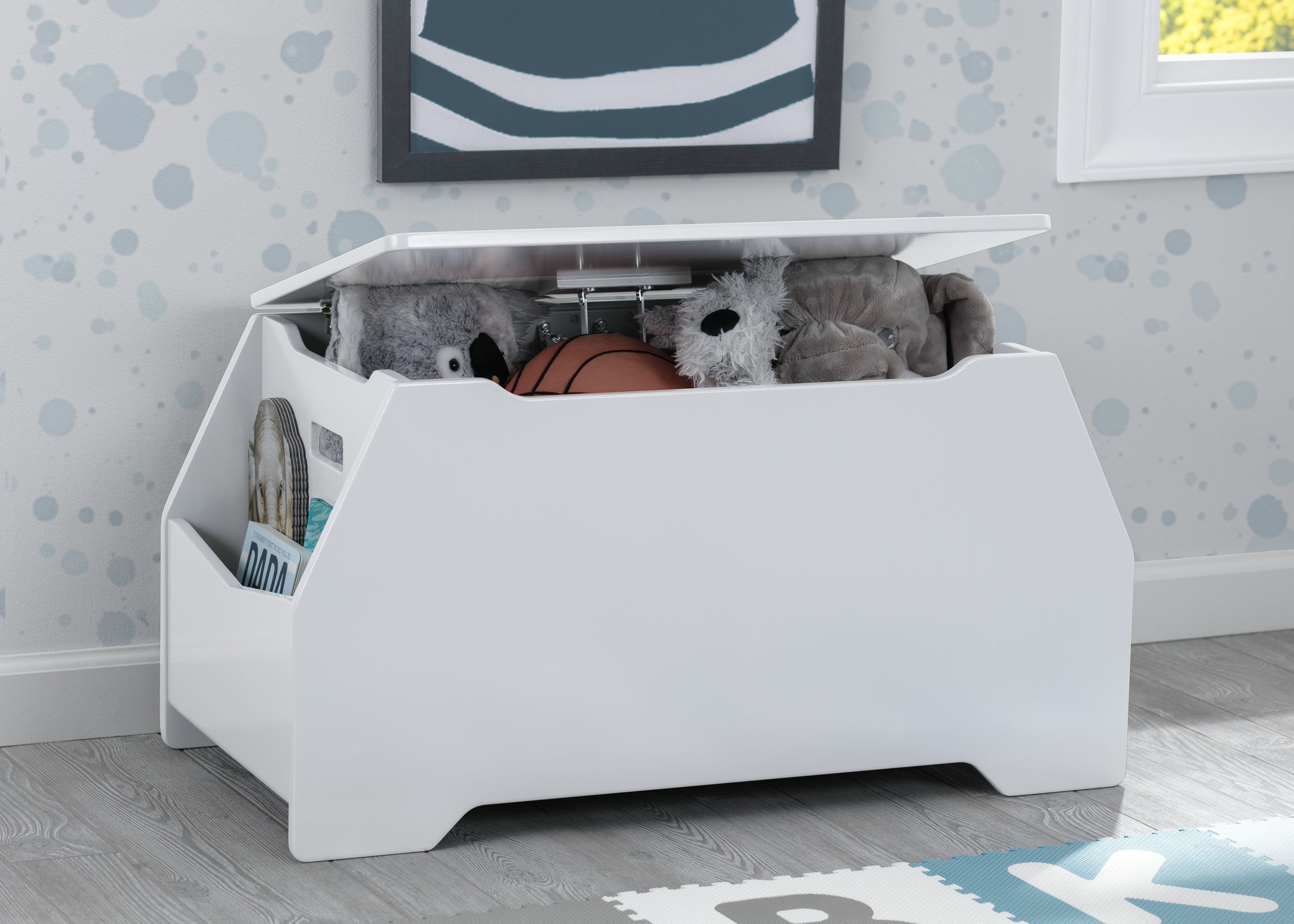 Signature Wooden Toy Box with Book Storage - Perfect for Kids' Room Organization & Nursery Decor