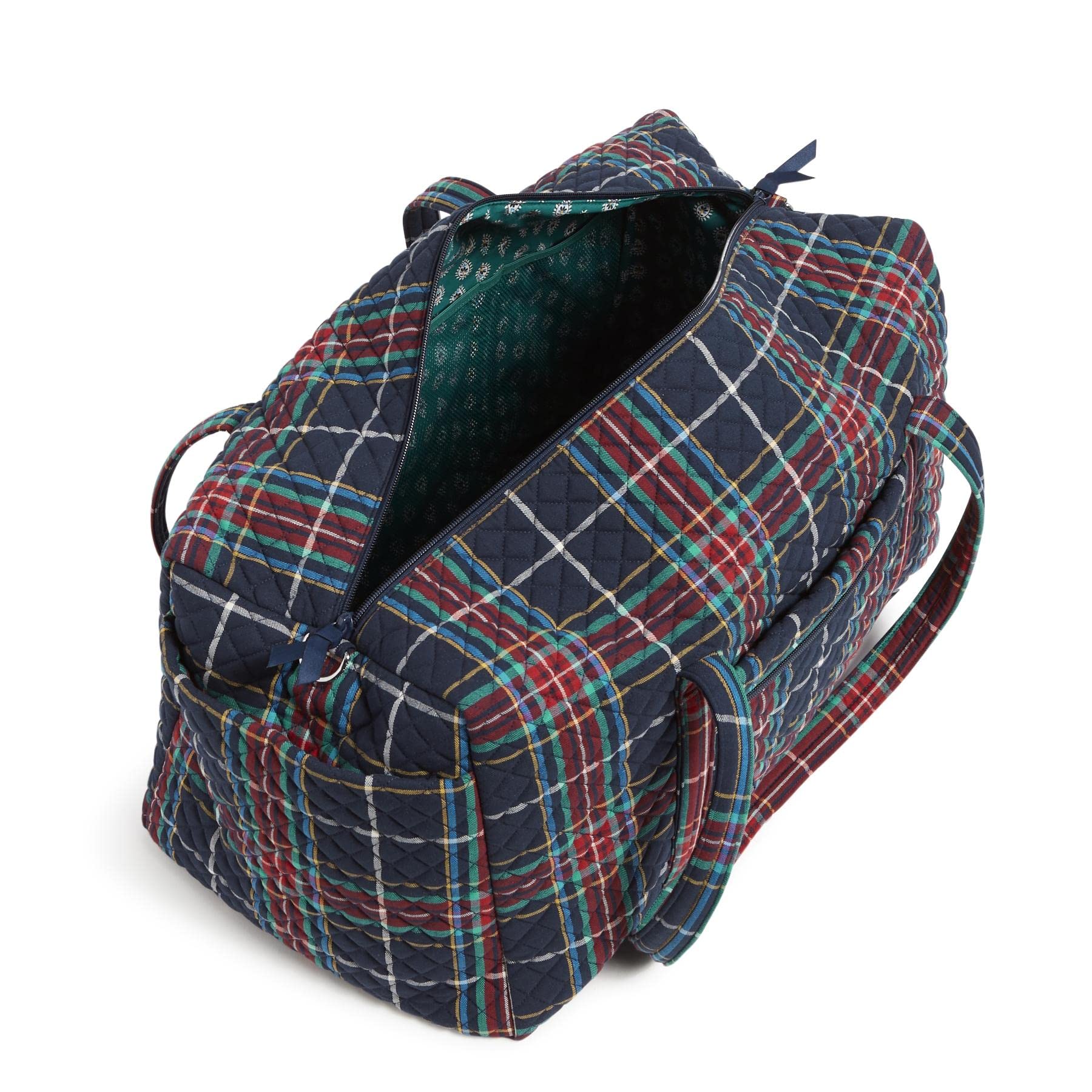 Vera Bradley Women's Large Cotton Travel Duffle Bag - Lightweight Carryall for Weekend Getaways, Gym, Sports & Overnight Trips