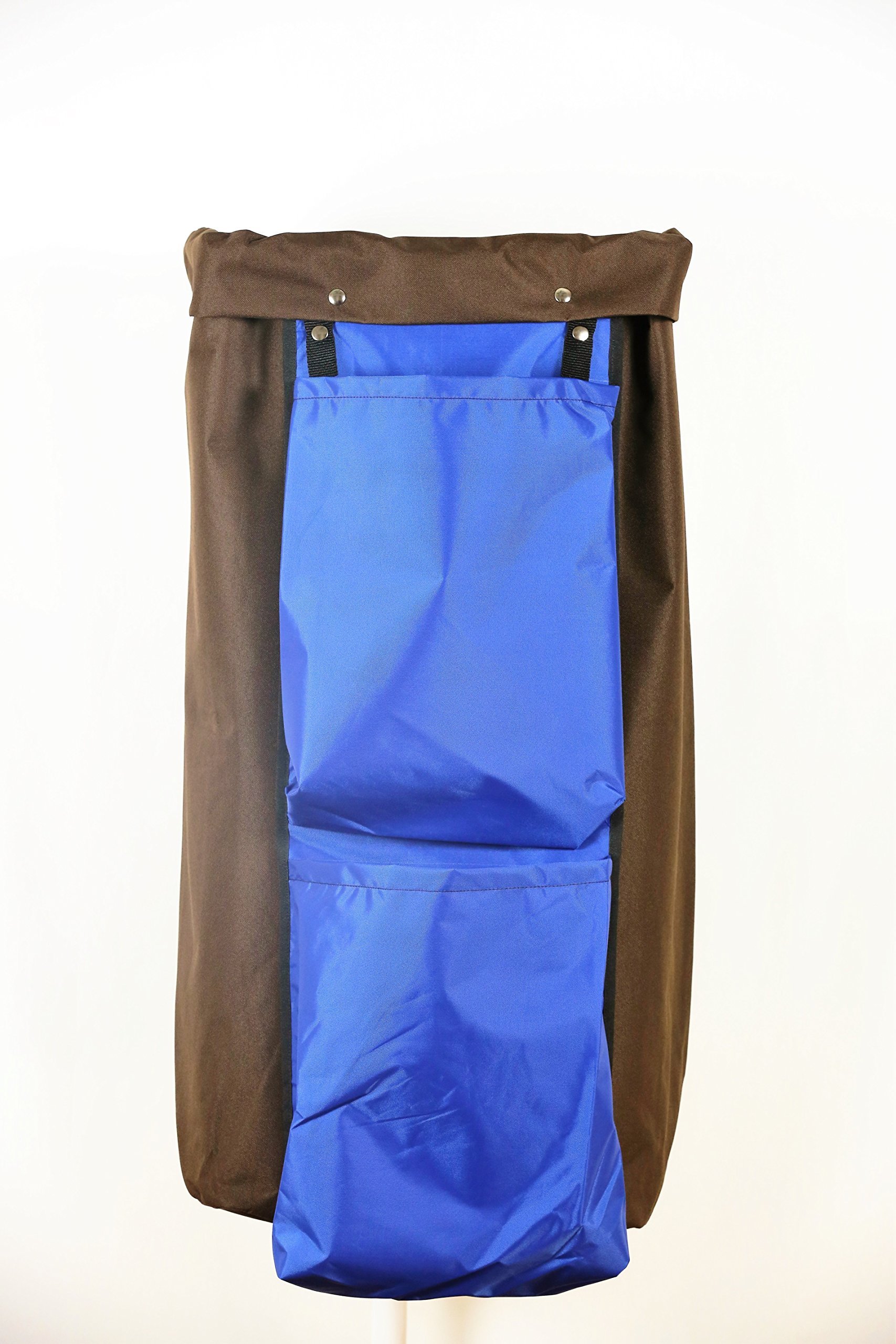 American Supply 2-Pocket Cleaning Cart Recycle Caddy Bag - Blue | Durable Utility Cart Organizer for Janitorial, Housekeeping & Recycling | Perfect for Hotels, Offices & Home Cleaning