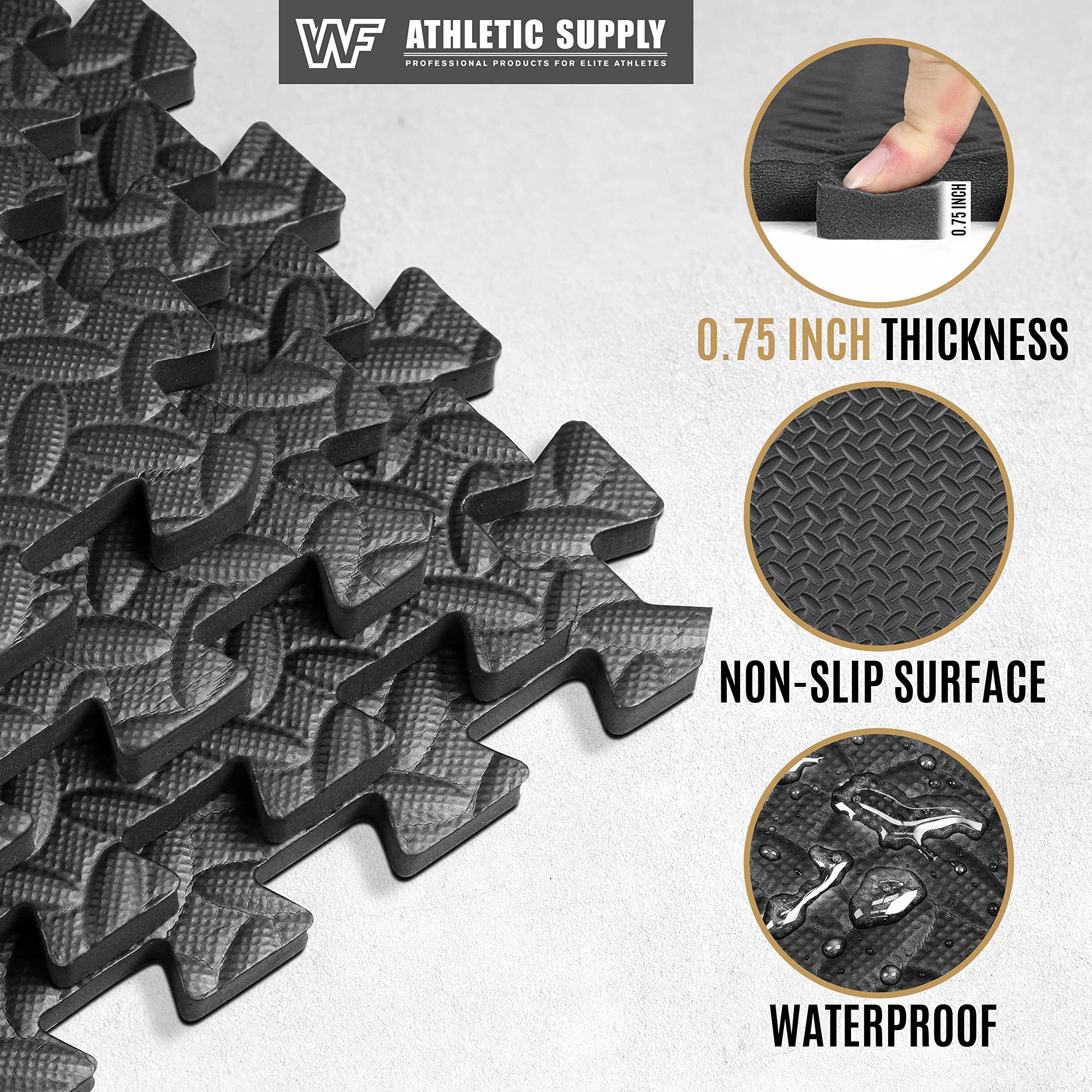 CAPHAUS EVA Foam Floor Tiles - 24