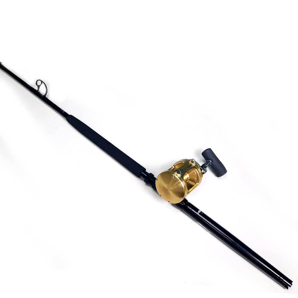 Shimano Tiagra 30 Fishing Reel & Capt. Harry's CHPLANER Conventional Combo - Saltwater Trolling & Offshore Fishing Gear for Big Game Anglers