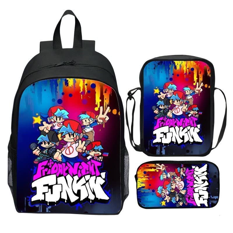 Friday Night Funkin 3D Printed Backpack - Large Capacity Laptop Bag for Students, Travel, Outdoor & Hiking | Trendy Street Style School & College Accessory