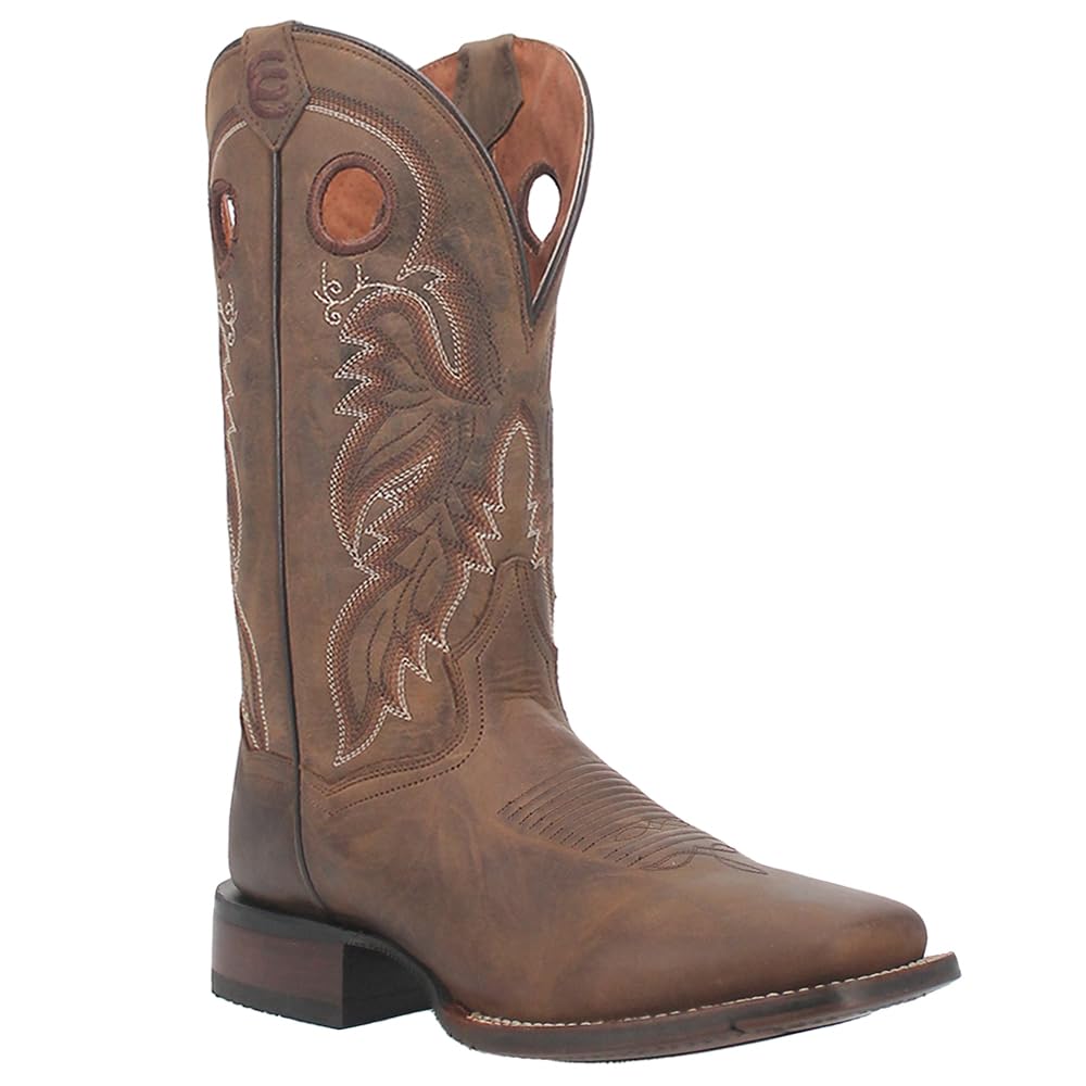Dan Post Men's Abram Square Toe Cowboy Boots - Western Leather Boots for Men - Durable & Comfortable Riding Boots for Country, Ranch, and Casual Wear