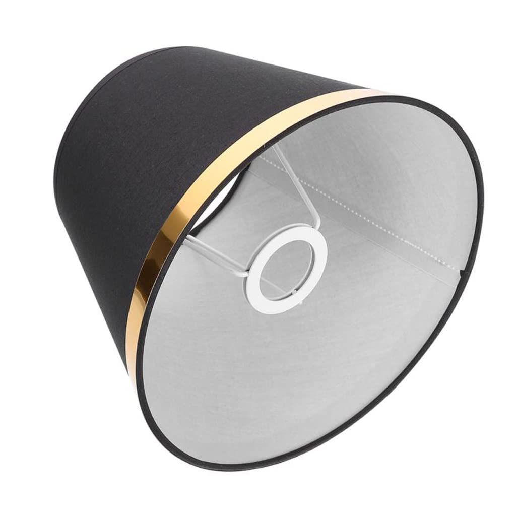 Black E27 Cloth Lamp Shade - 25x20cm Dust-Proof Chandelier Cover for Bedroom, Living Room & Christmas Decor - Screw Base Ceiling & Wall Light Fixture Accessory
