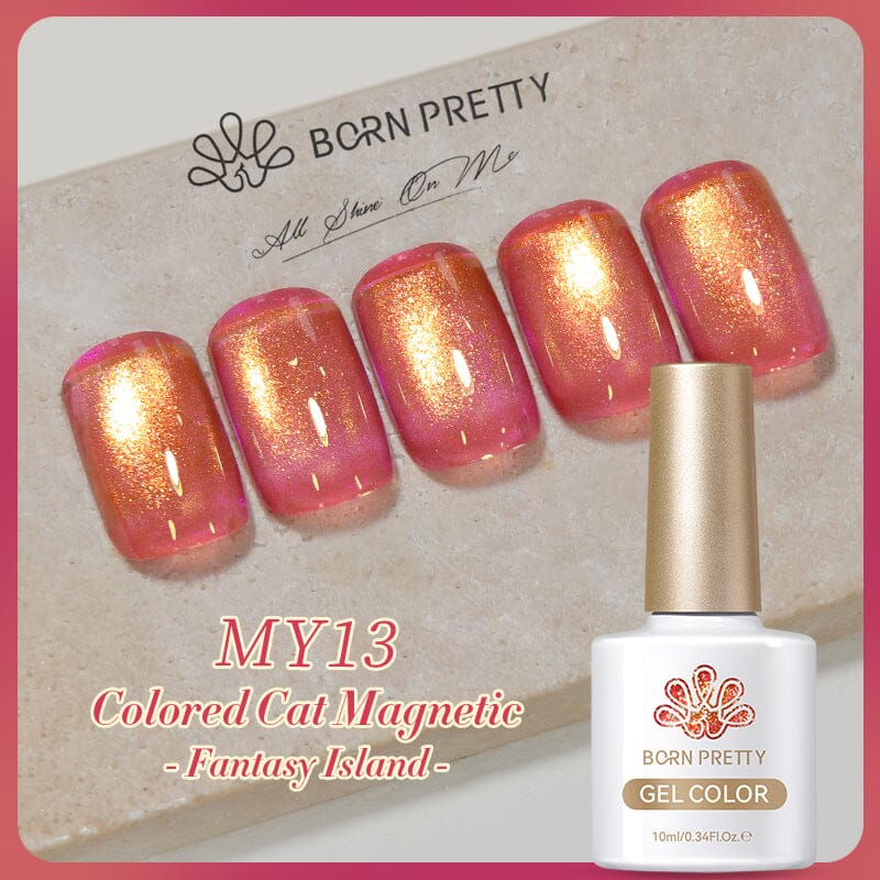 Fantasy Island Colored Cat Magnetic Gel Polish 10ml - Long Lasting Nail Polish for Salon & Home Manicure - Perfect for Parties, Weddings & Special Occasions