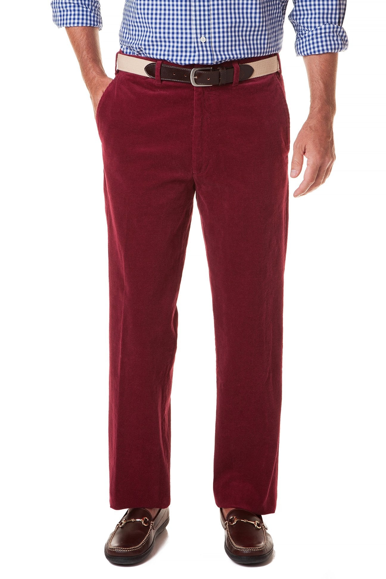 Stretch Corduroy Pants for Women - Comfortable Beachcomber Style in Merlot Color - Perfect for Casual Outings, Travel, and Relaxing at the Beach