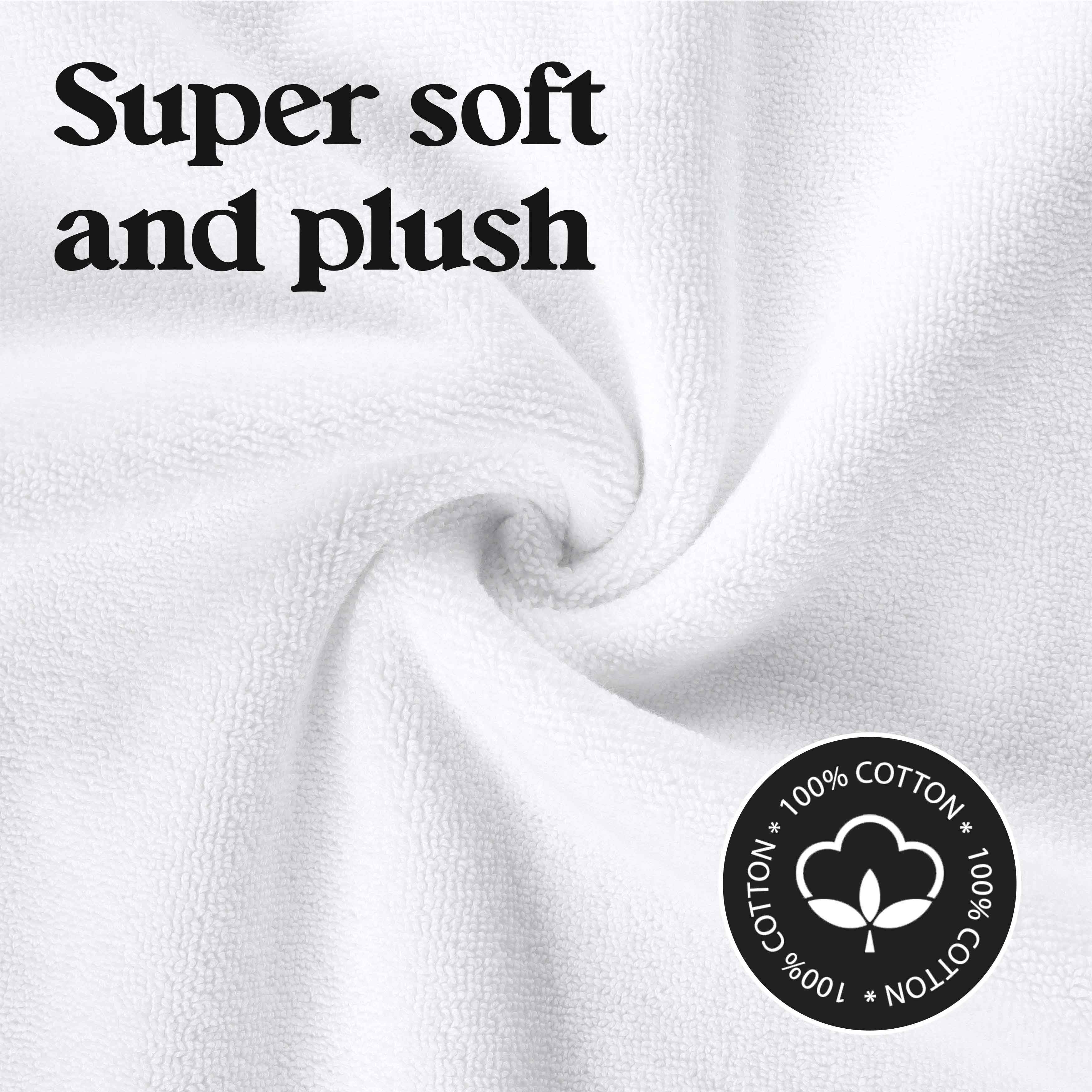 Premium Cotton Modern Geometric Border Bath Mat Set of 2 - Ultra Absorbent, Non-Slip, Quick Dry Bathroom Rug for Bath, Shower & Vanity Area