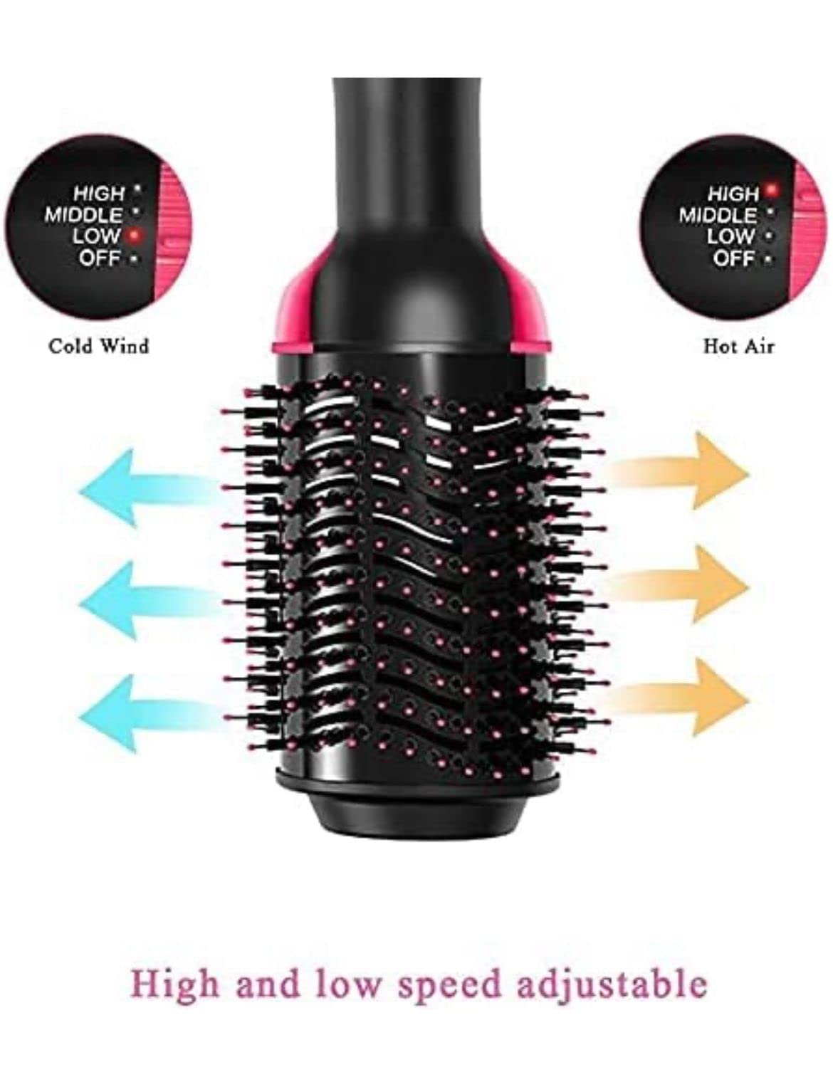 One Step Hot Air Brush Hair Dryer & Styler - Volumizing Blow Dry Brush for Smooth, Shiny Hair - Perfect for Home & Travel Use