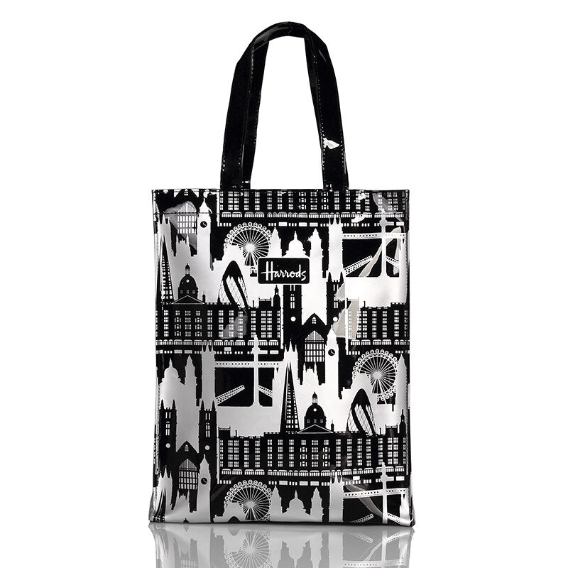 Eco-Friendly Women's Floral Tote Shopping Bag - Reusable Grocery Bag for Beach, Market & Daily Use