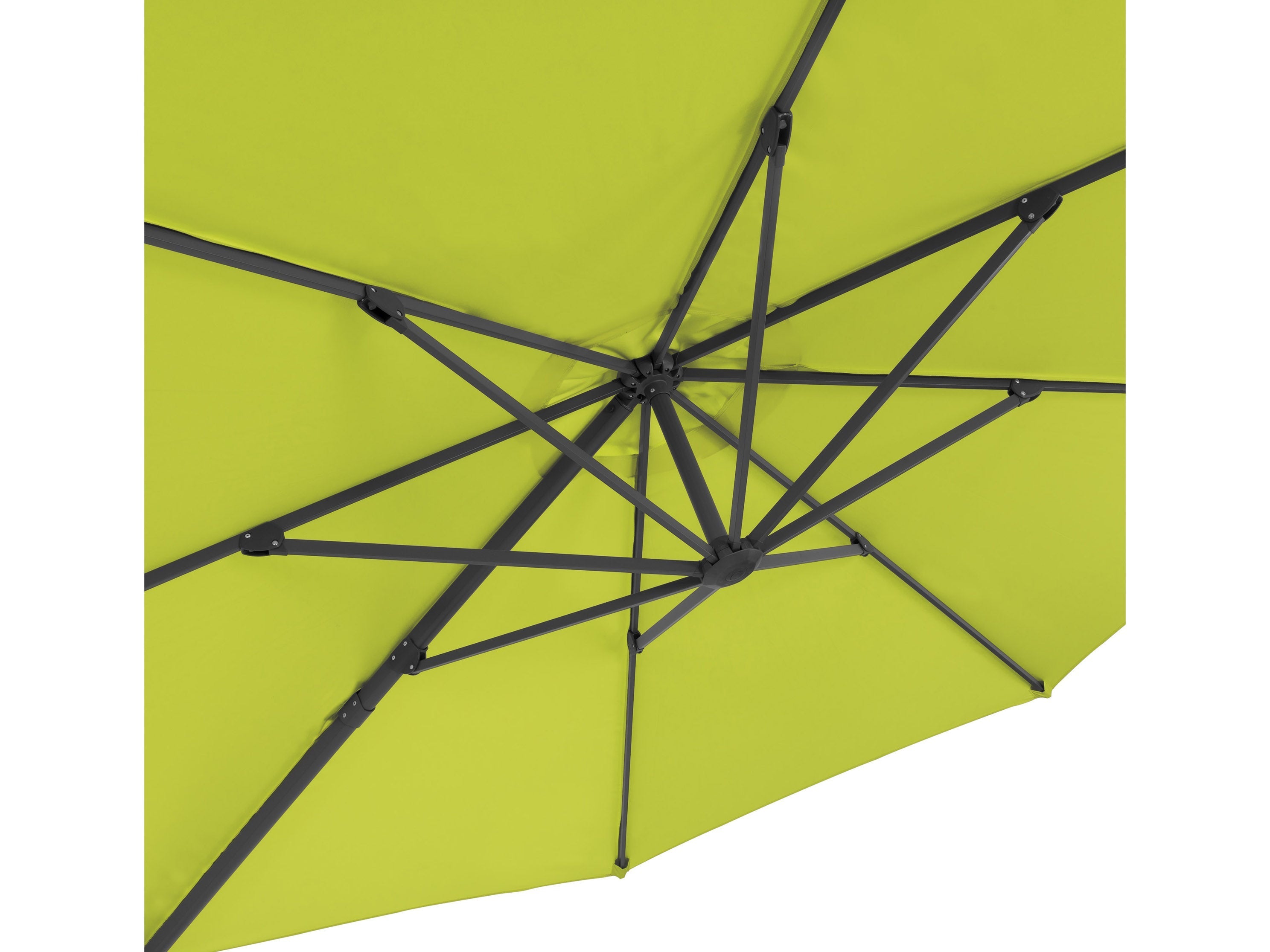 11.5ft Deluxe Offset Patio Umbrella - Lime Green Outdoor Canopy for Poolside, Garden & Backyard Relaxation