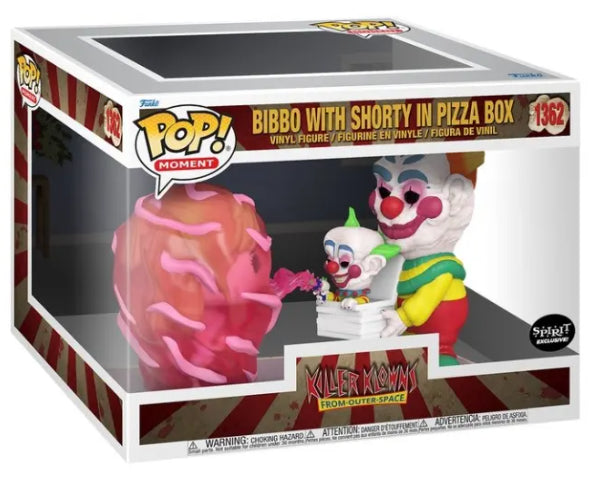 Killer Klowns from Outer Space Bibbo with Shorty in Pizza Box Movie Moment POP! Vinyl Figure #1362 - Collectible Toy for Horror Fans & Movie Memorabilia