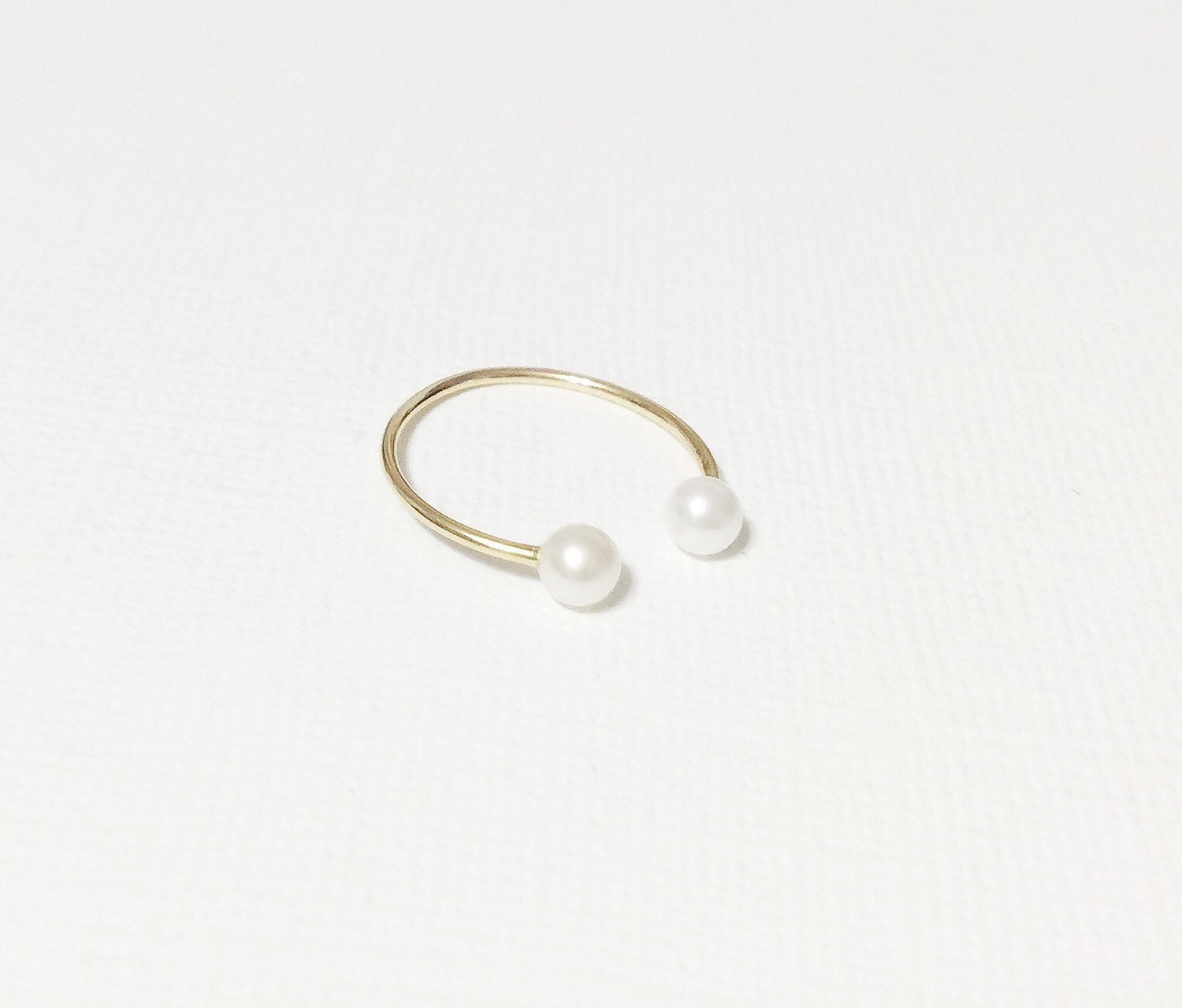 Ring Adora White Pearl Jewelry (R142) - Elegant Pearl Ring for Women, Perfect for Weddings, Parties & Special Occasions