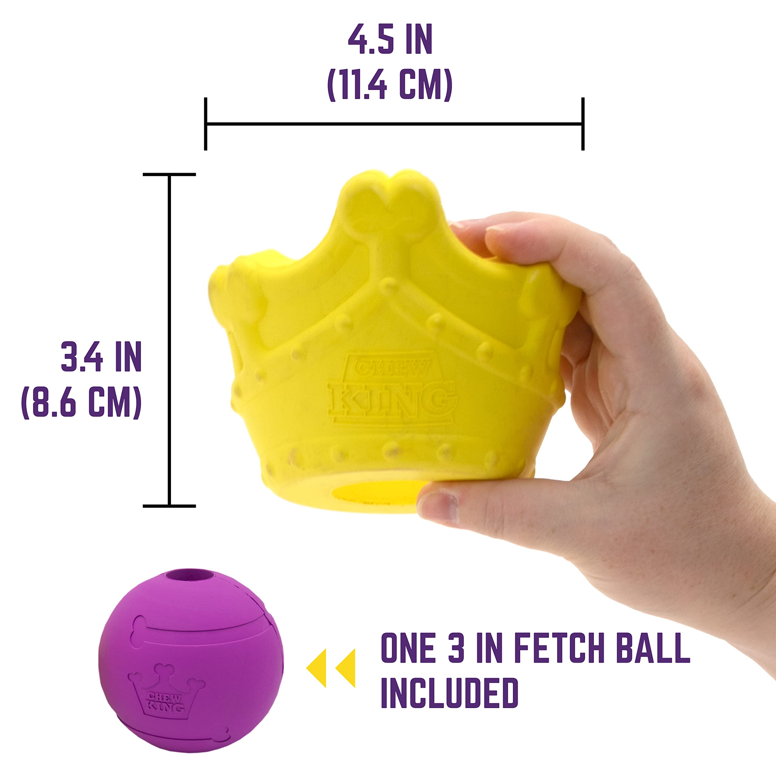 Durable Crown Chew Toy & Ball for Dogs – Interactive Pet Chewing Toy for Puppies & Adult Dogs – Perfect for Teething, Playtime & Training