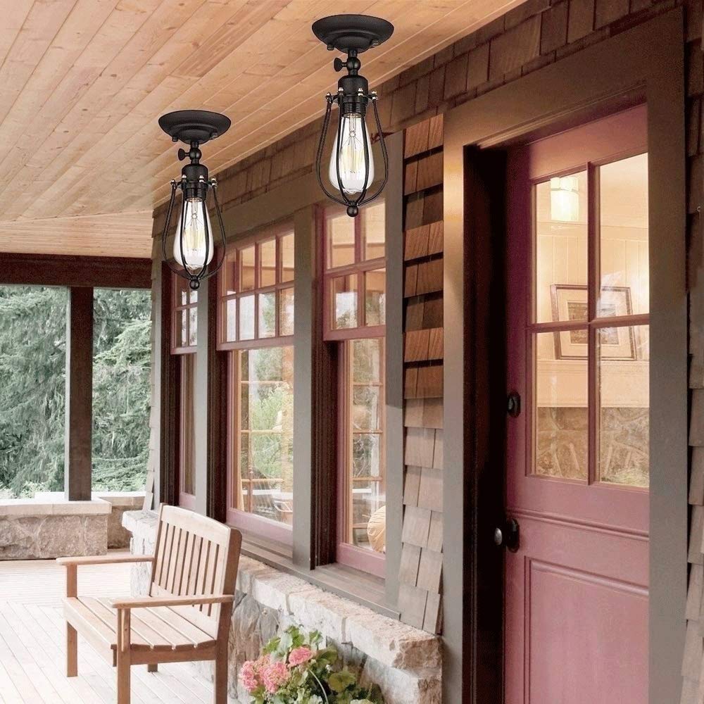 Vintage Industrial Wall Sconce - Single Head Edison Bulb Reading Light for Restaurant, Bar, Balcony & Hallway | Classic Metal Wall Lamp with Artistic Shadow Effect | Perfect for Ambient Lighting in Cafes, Bedrooms & Entryways