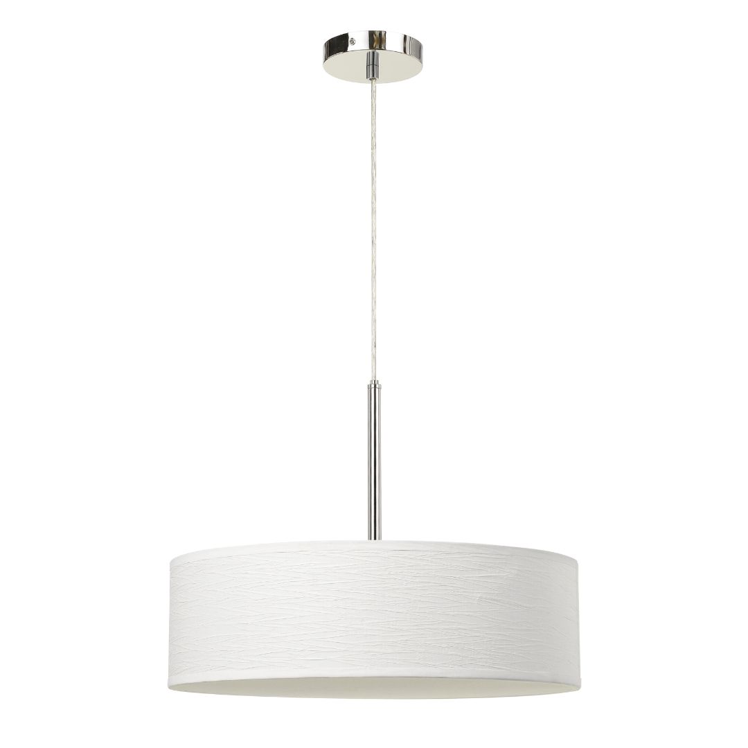18W Dimmable LED Pendant Light with Fabric Shade & Diffuser - Modern Hanging Fixture for Kitchen Island, Dining Room, or Living Room Lighting
