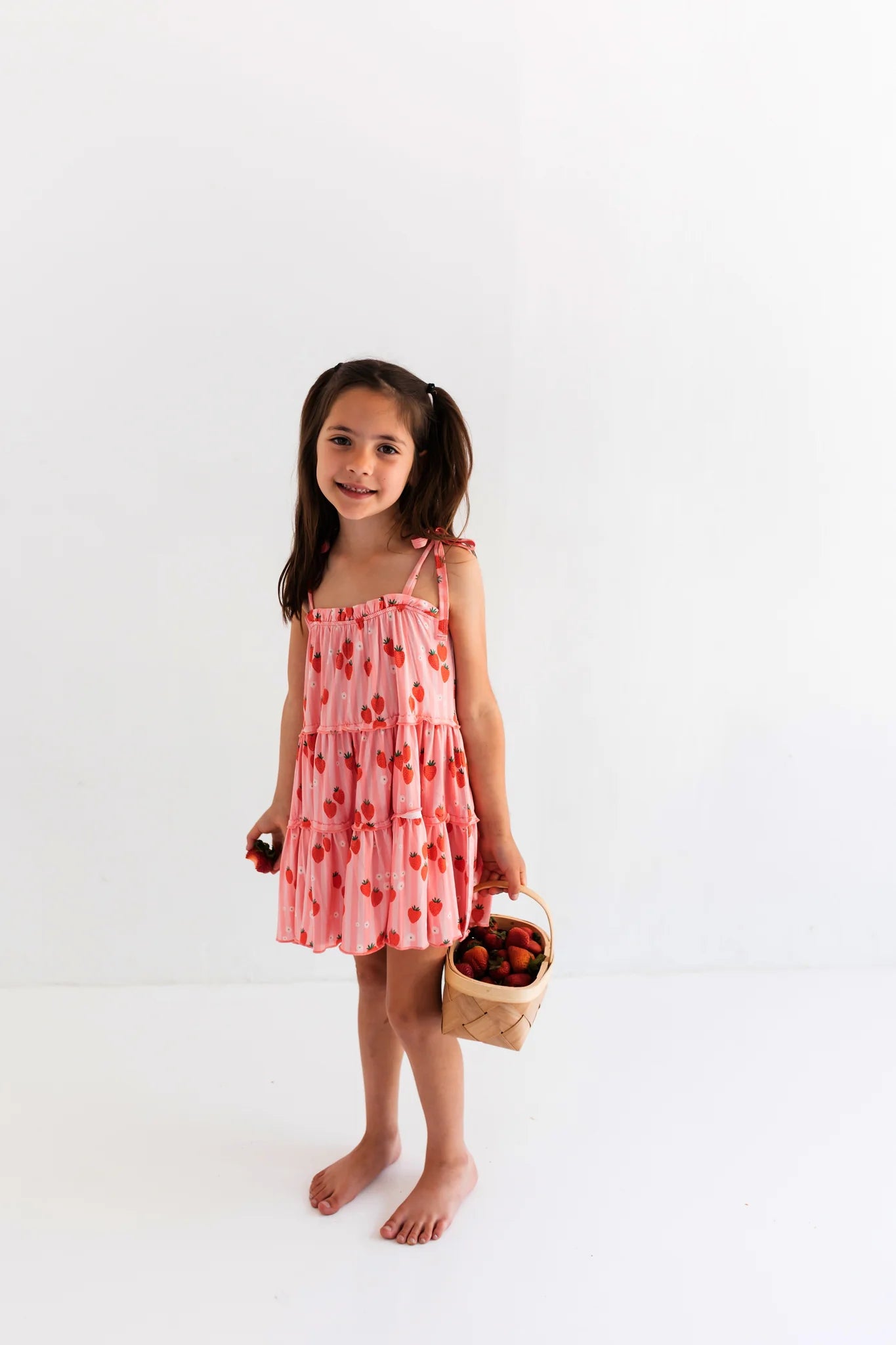 Elegant Red Strawberry Tiered Twirl Dress for Women - Summer Floral Swing Dress with Ruffles | Perfect for Parties, Weddings & Date Nights