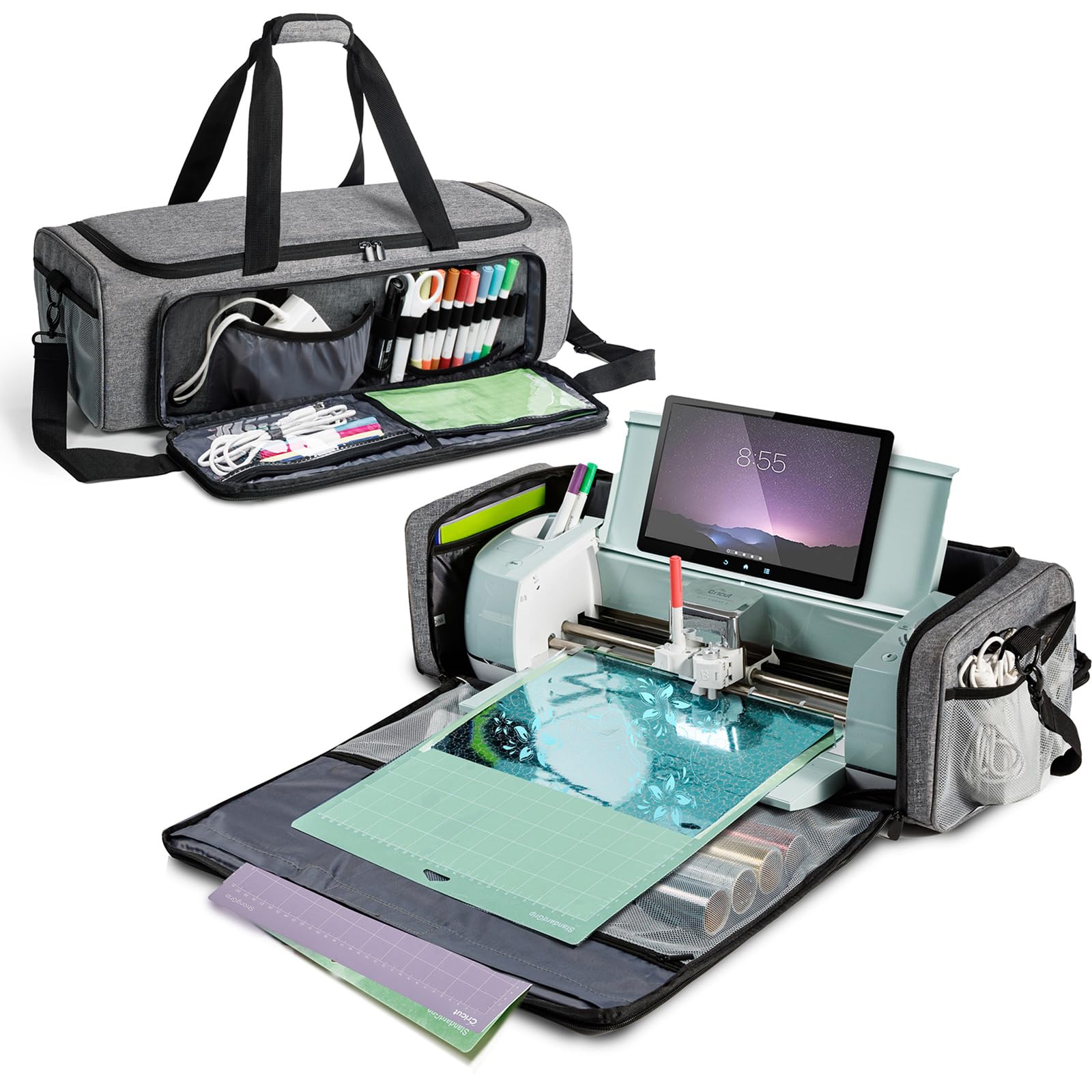 Premium Carrying Case Bag for Cricut Maker 4/3, Explore 4/3/Air 2 - Large Storage Organizer for Cricut Machines & Accessories - Perfect for Crafting, Travel & Home Organization