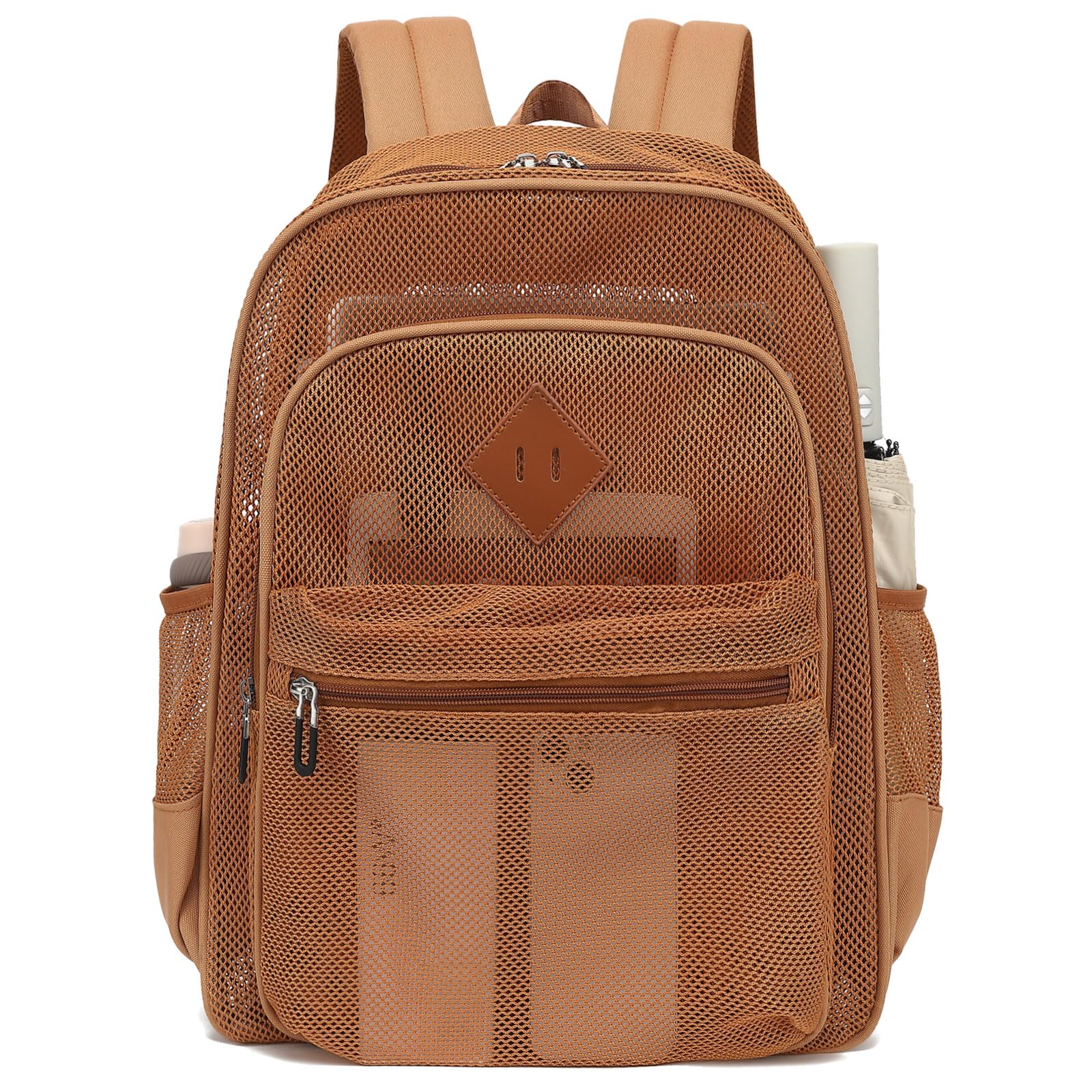 Durable Mesh Backpack for School & College - Lightweight See-Through Design for Work, Beach & Sports | Perfect for Daily Commute, Gym & Outdoor Activities