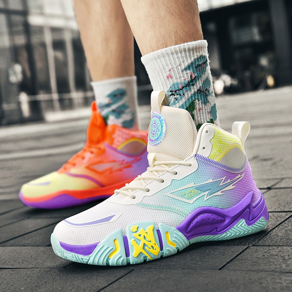 YAXE Unisex High Top Sneakers - Breathable Running, Tennis & Basketball Shoes for Men & Women | Gym, Workout & Casual Wear