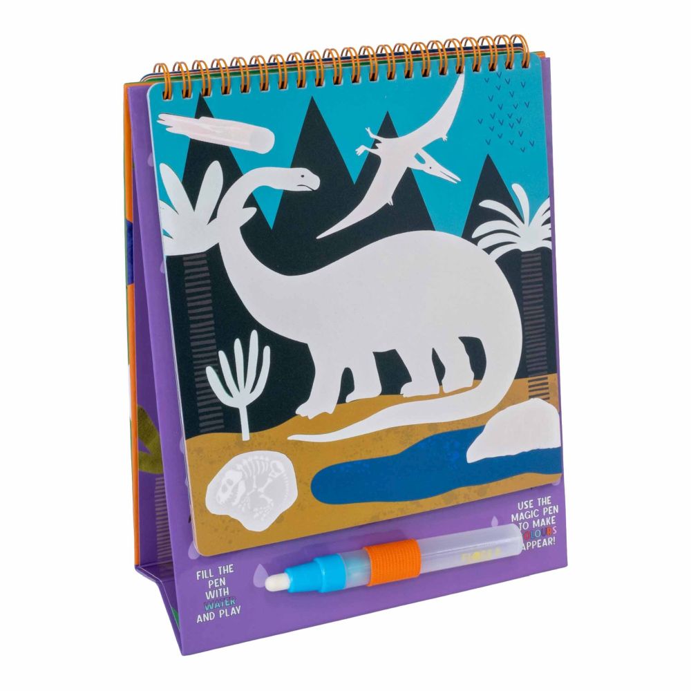 Floss and Rock Magic Color-in Pad - Dinosaur Coloring Book for Kids | Fun & Creative Activity for Home, Travel & School
